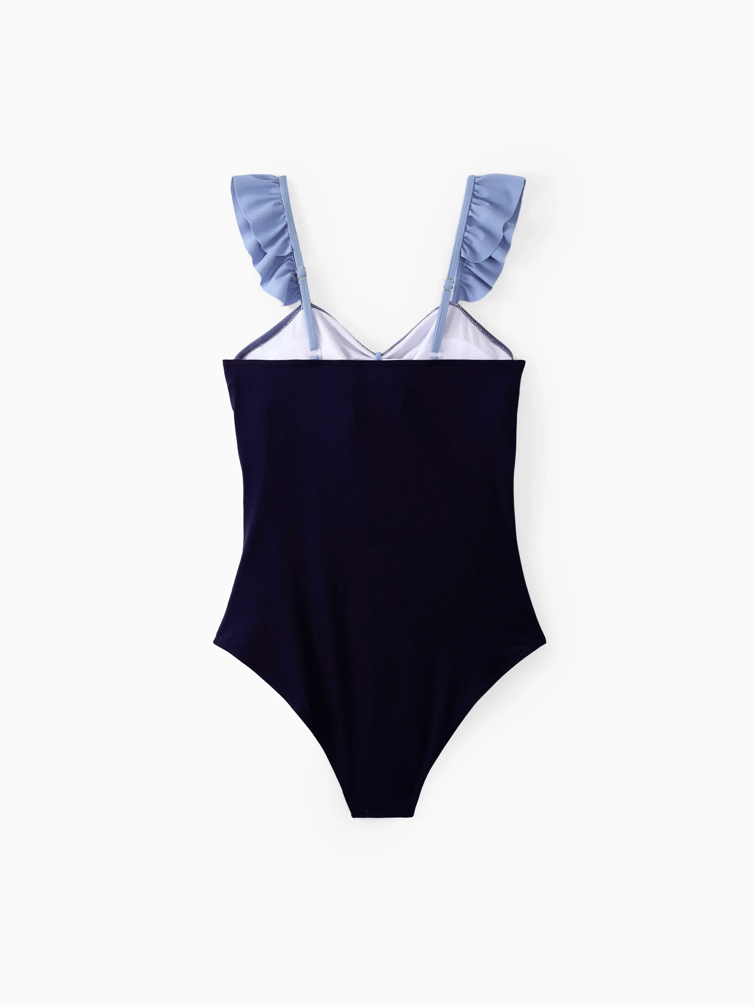 Mommy & me Ruched Bow Tie Cut Out Mesh Ruffle Strap One-Piece Swimsuit (Quick-Dry) MultiColour - Image 4
