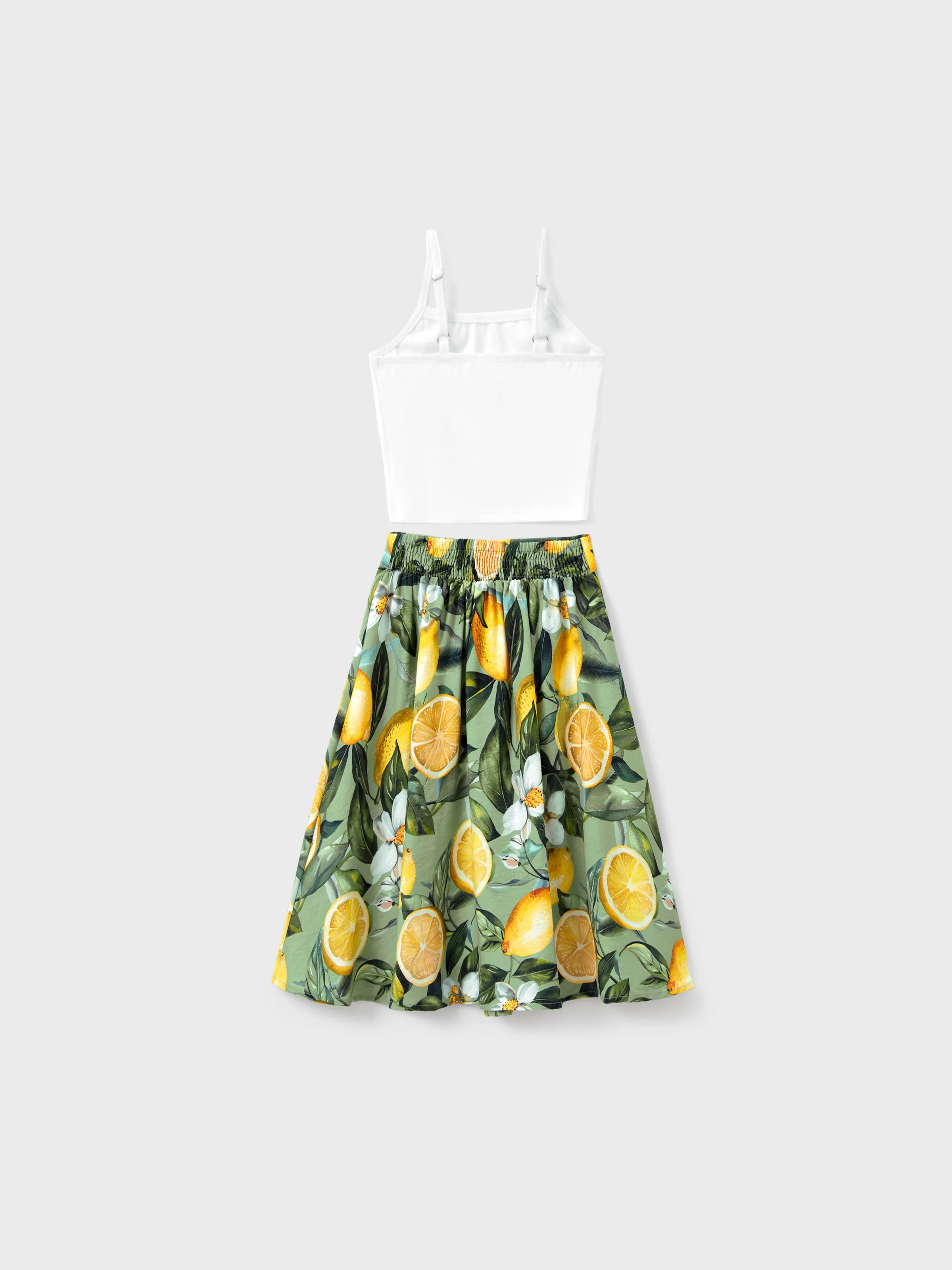 Mommy & me Outfits – Lemon Print Hawaiian Summer Dresses – Tropical Vacation Clothes for Men, Women & Kids Green - Image 13