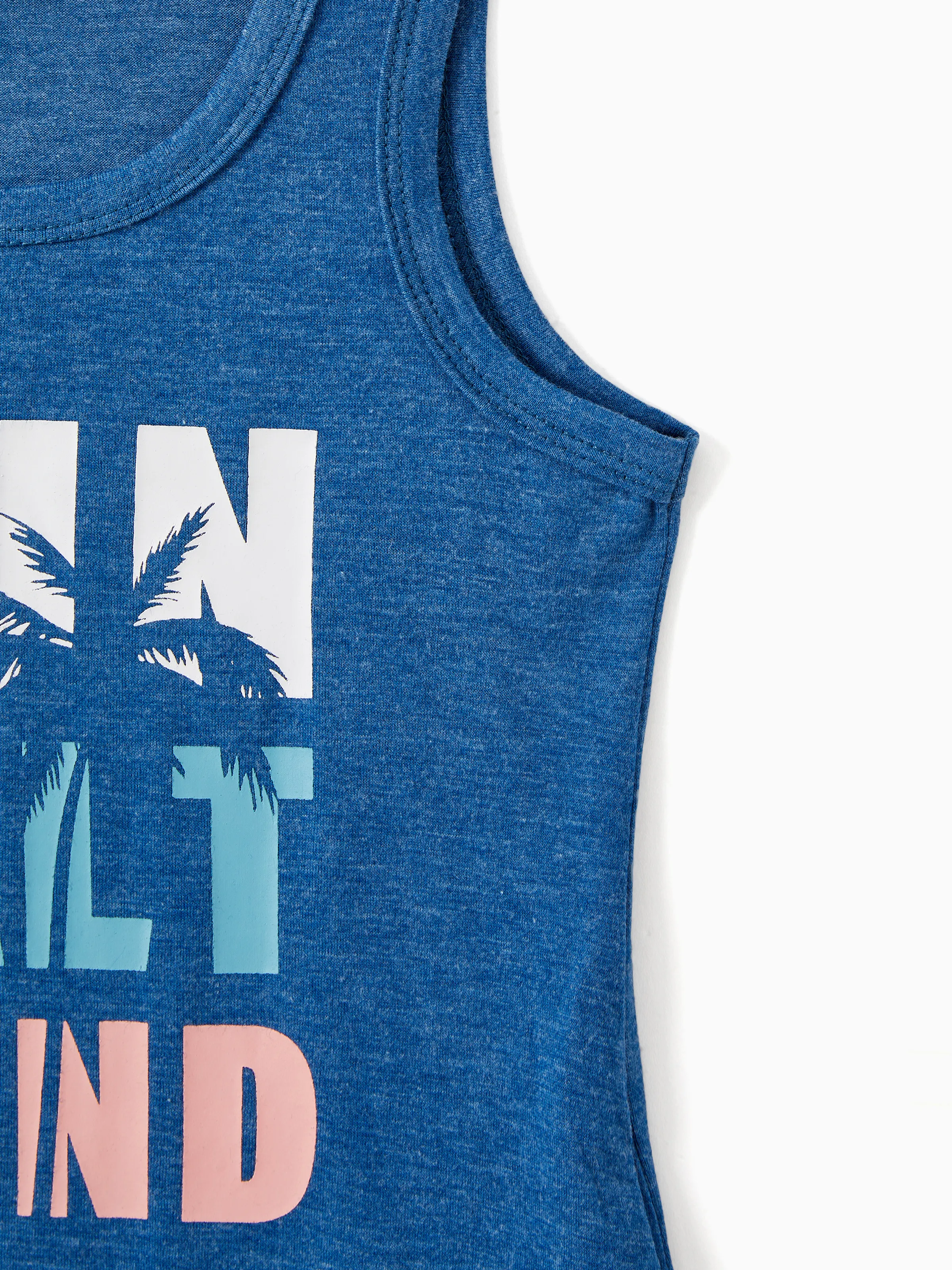 Mommy & me Sets Blue Tank Flowy A-Line Tank Dress with Pockets Blue - Image 12
