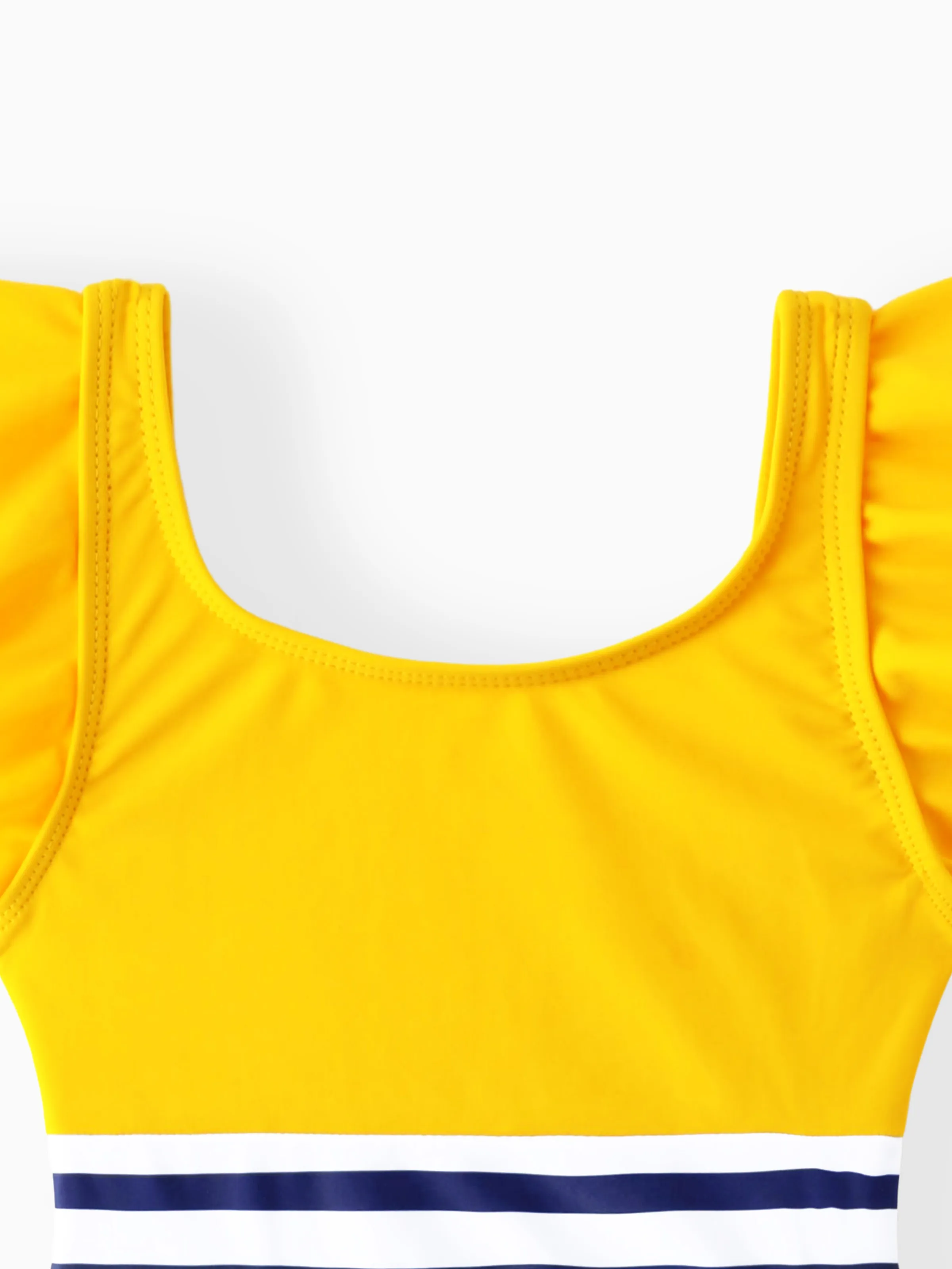 Mommy & me Stripe & Colorblock Spliced One Piece Swimsuit - Image 8