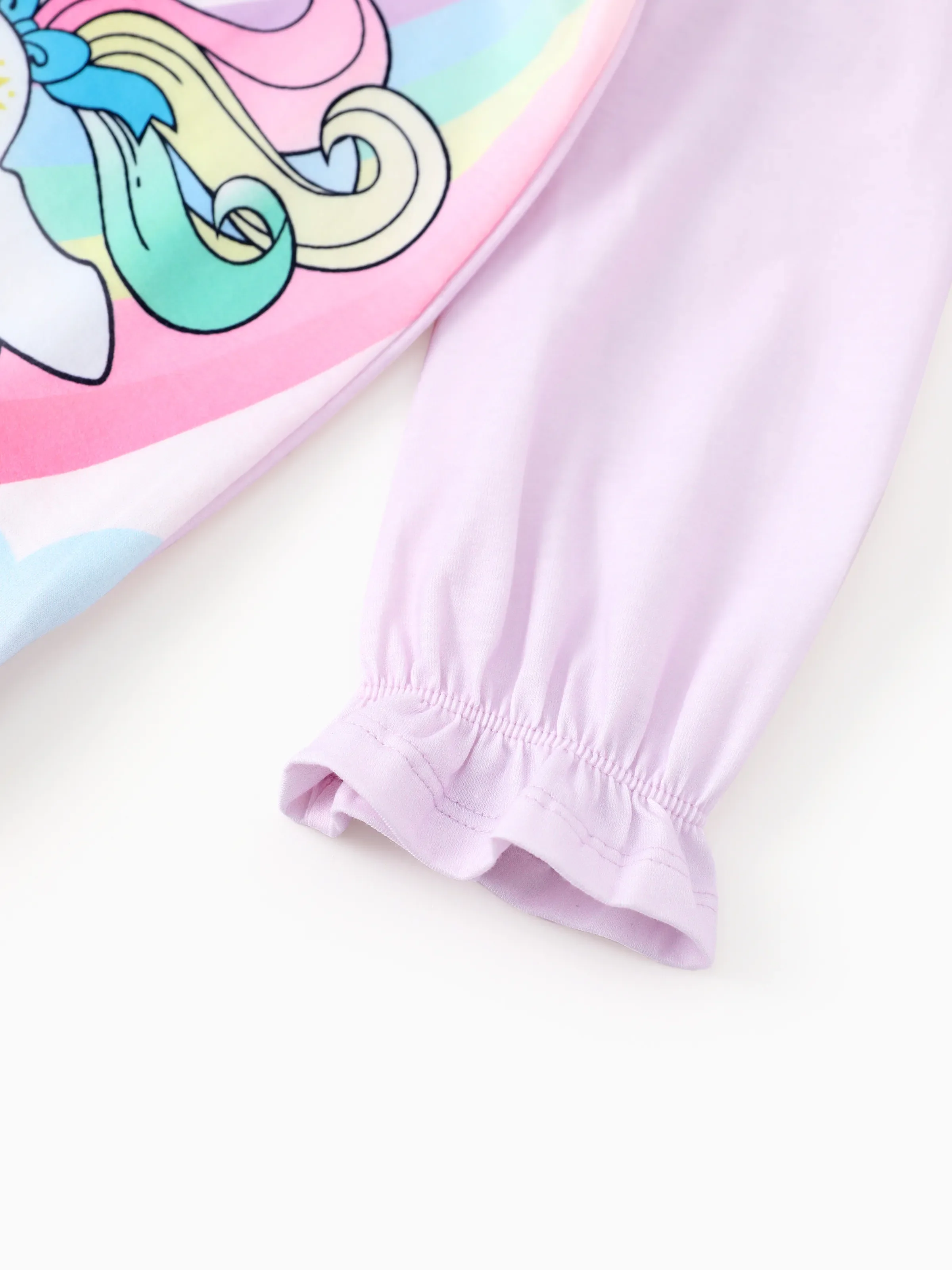 My Little Pony Toddler Girl Casual Ruffle Pajamas Nightgown Light Purple - Image 5