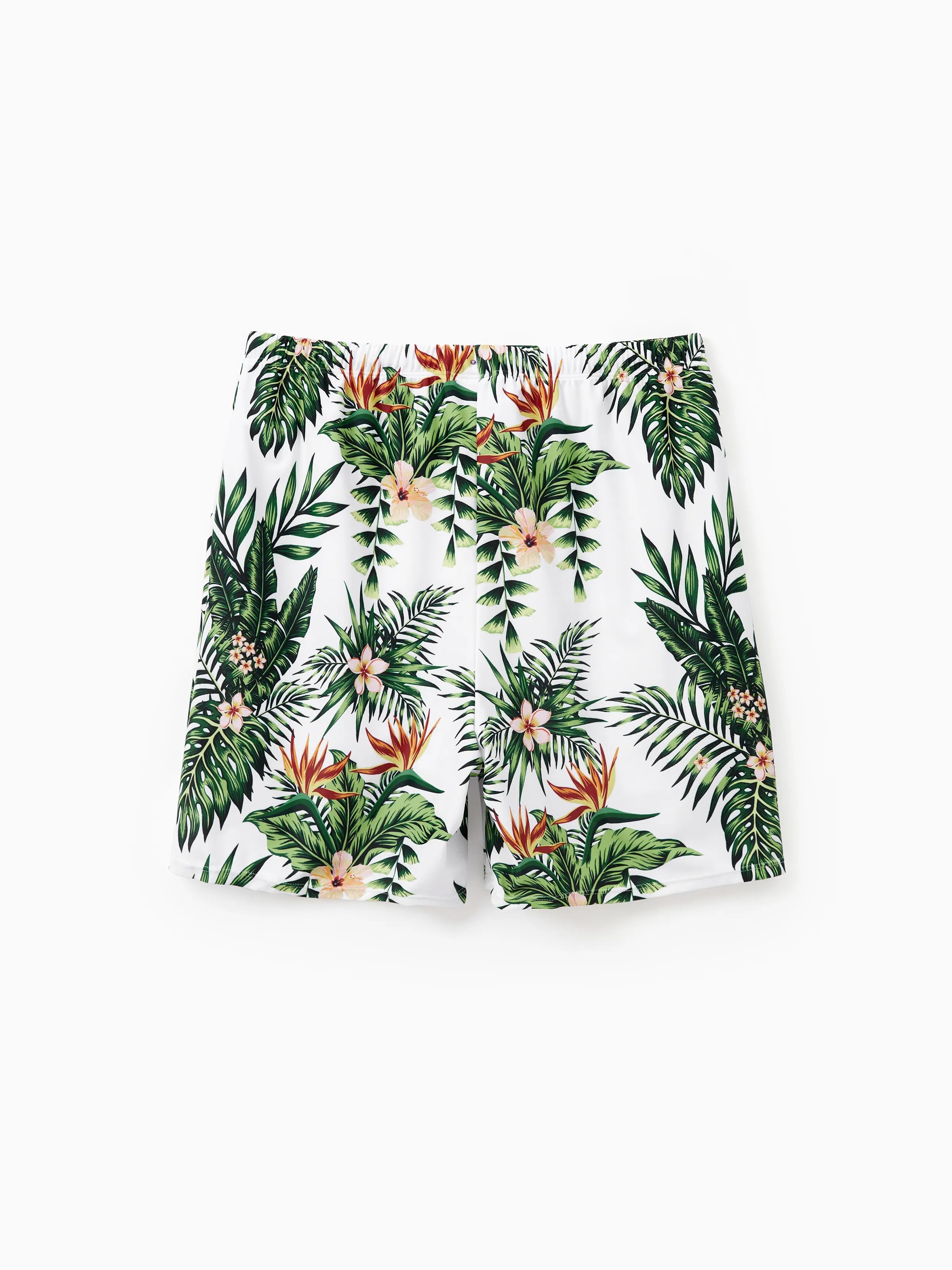 One Piece Plant Printed Family Matching Swimsuit White - Image 19