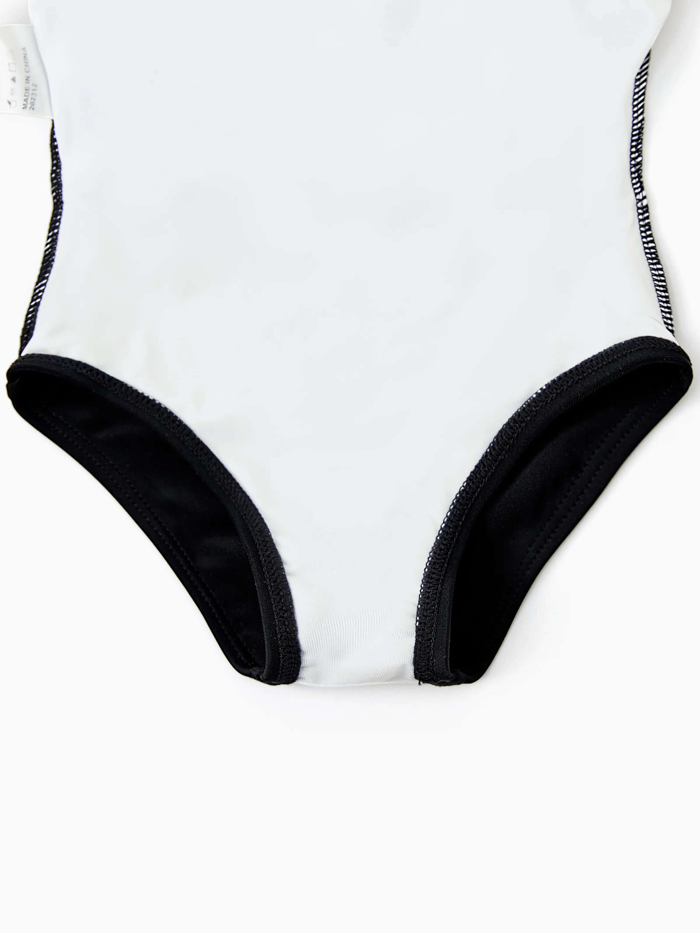 One Piece Plant Printed Family Matching Swimsuit White - Image 8