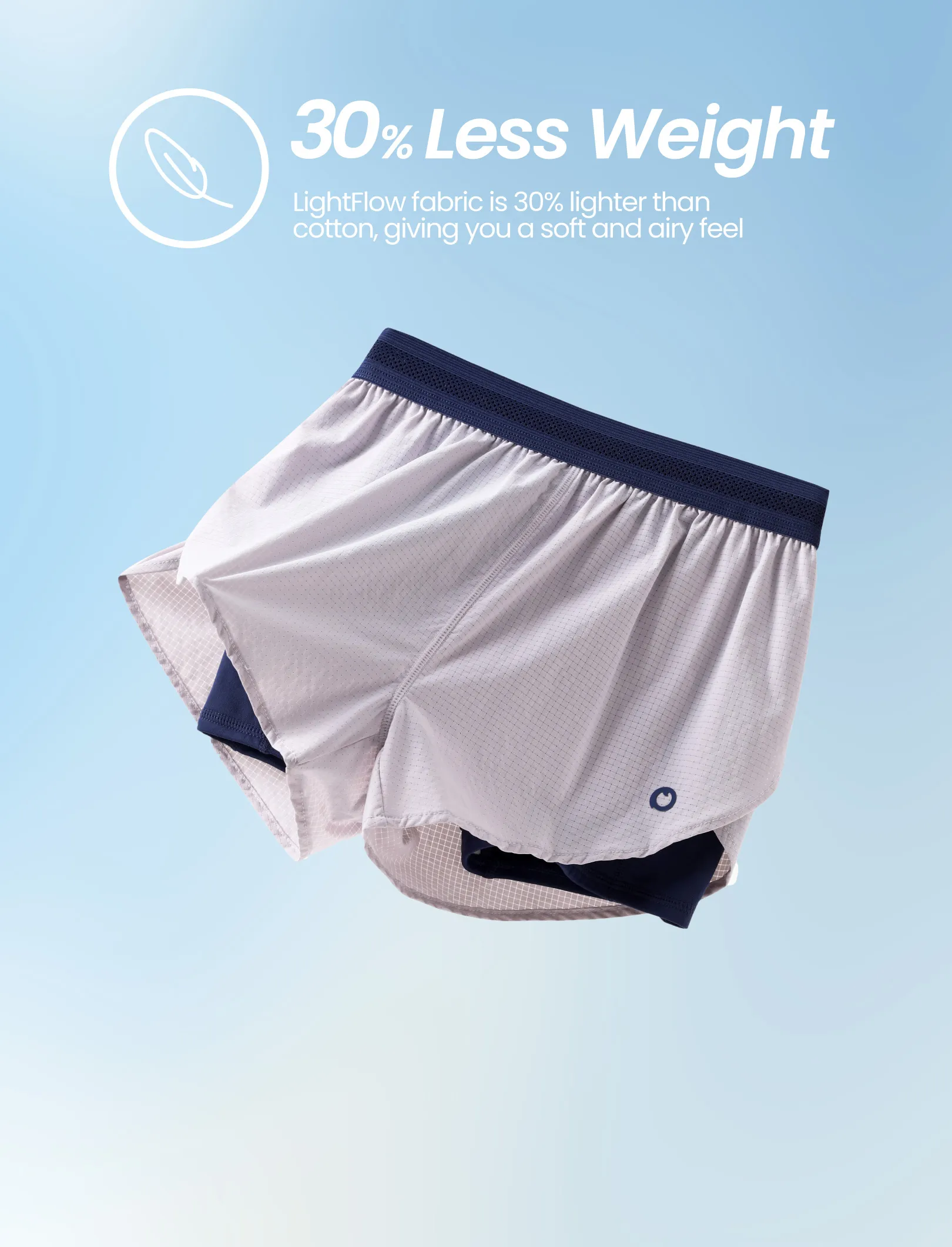 PatPat Lightflow Activewear Kid Girl Athletic Ultra Light Quick Dry Active Shorts with Bamboo Viscose Liner Light Purple - Image 3