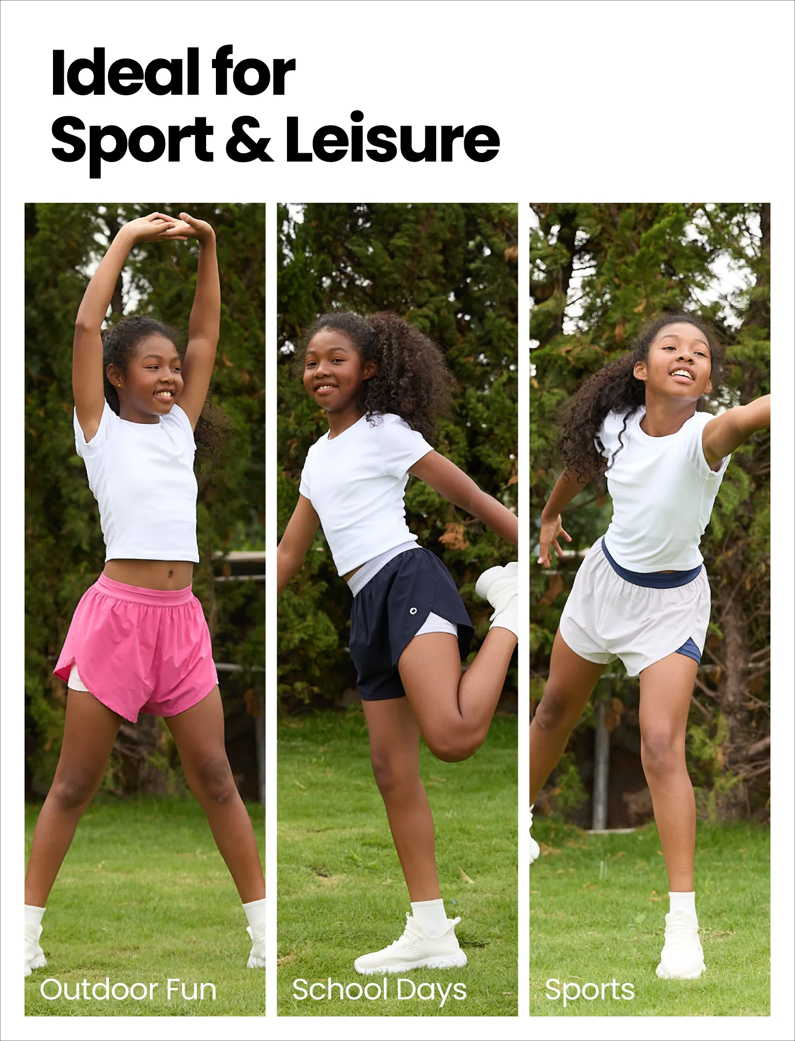 PatPat Lightflow Activewear kid girl athletic ultra light quick dry active shorts with bamboo viscose liner Yellow - Image 8