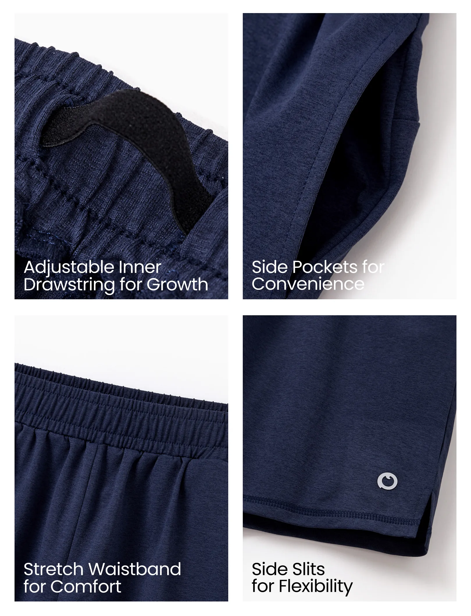 PatPat Rapidair activewear kid boy athletic quick dry breathable short swith pockets Deep Blue - Image 7
