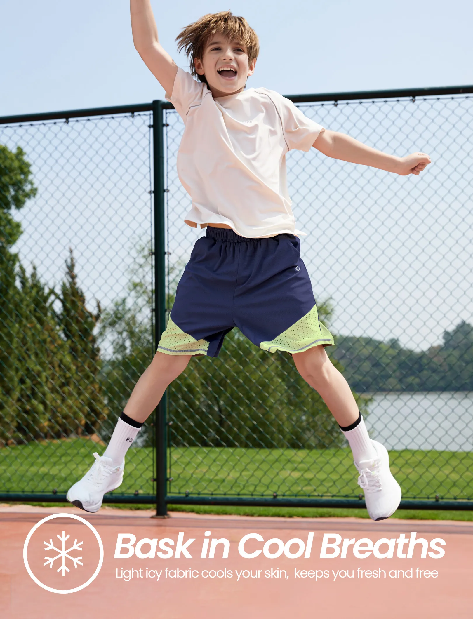 PatPat Rapidair activewear Kid Boy Athletic Quick-Dry Breathable Shorts with Pockets Deep Blue - Image 8