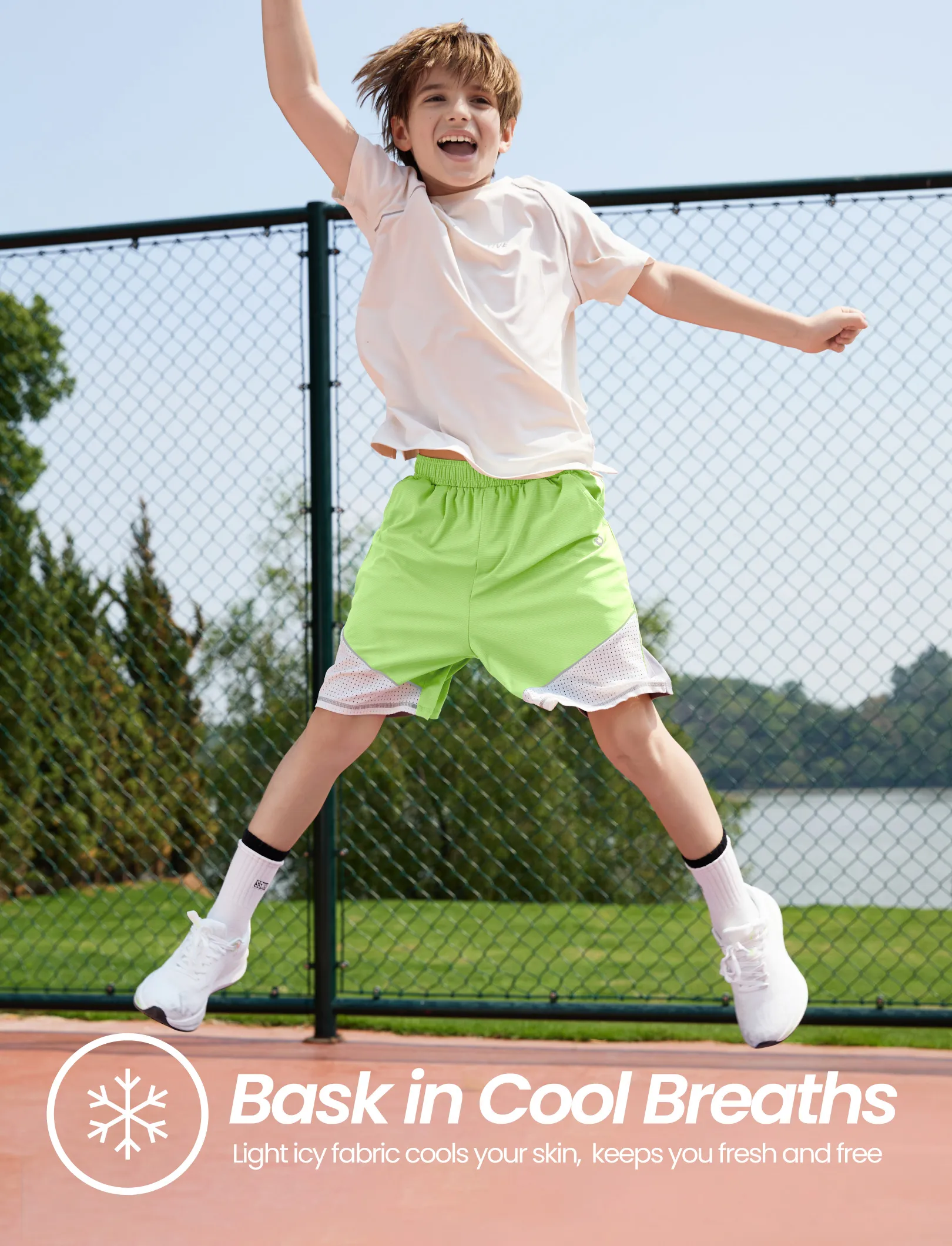 PatPat Rapidair activewear Kid Boy Athletic Quick-Dry Breathable Shorts with Pockets Green - Image 8