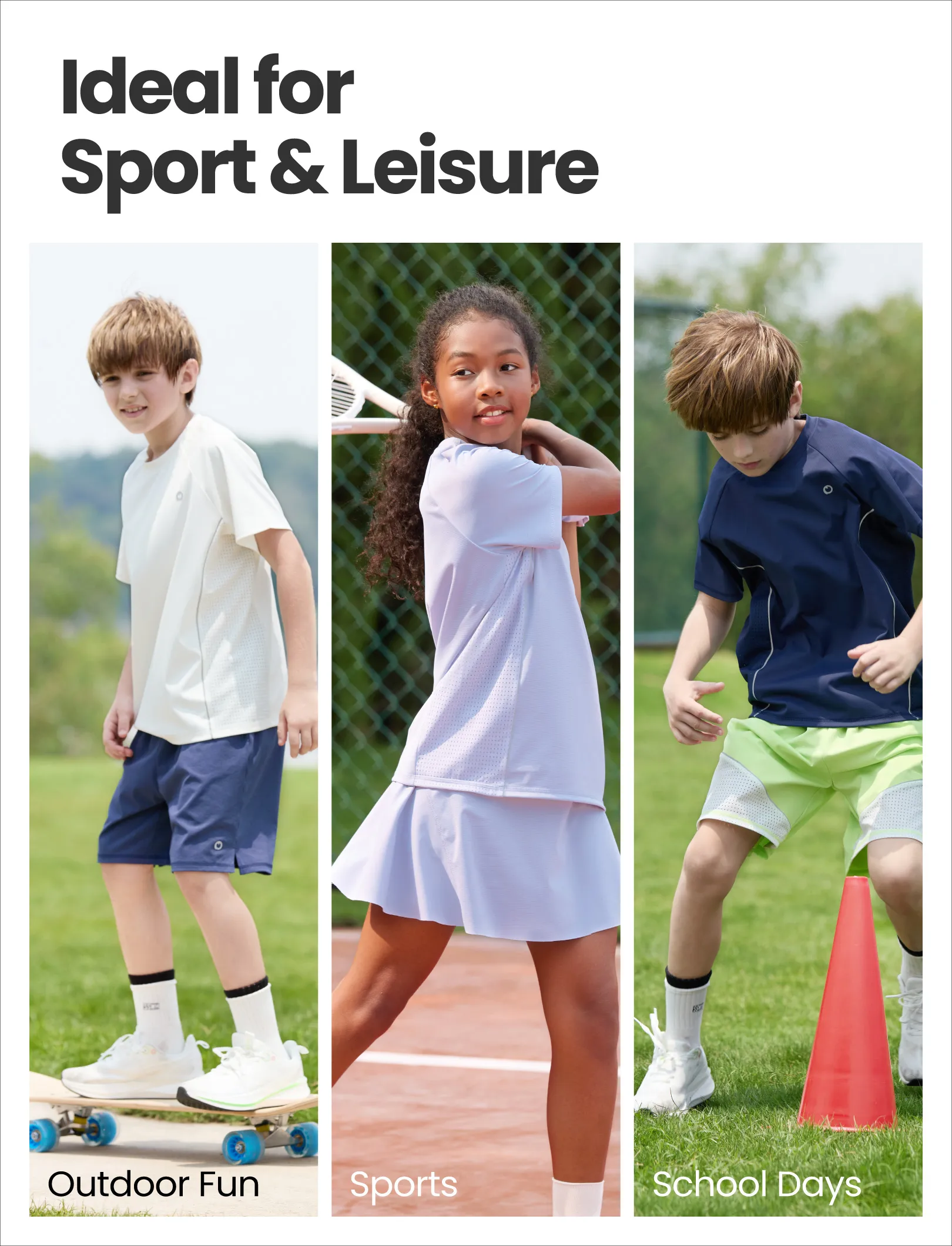 PatPat Rapidair activewear Kids Boy/Girl Athletic Quick-Dry & Instant-Cooling UPF 100+ Rash Guard T-Shirt White - Image 7