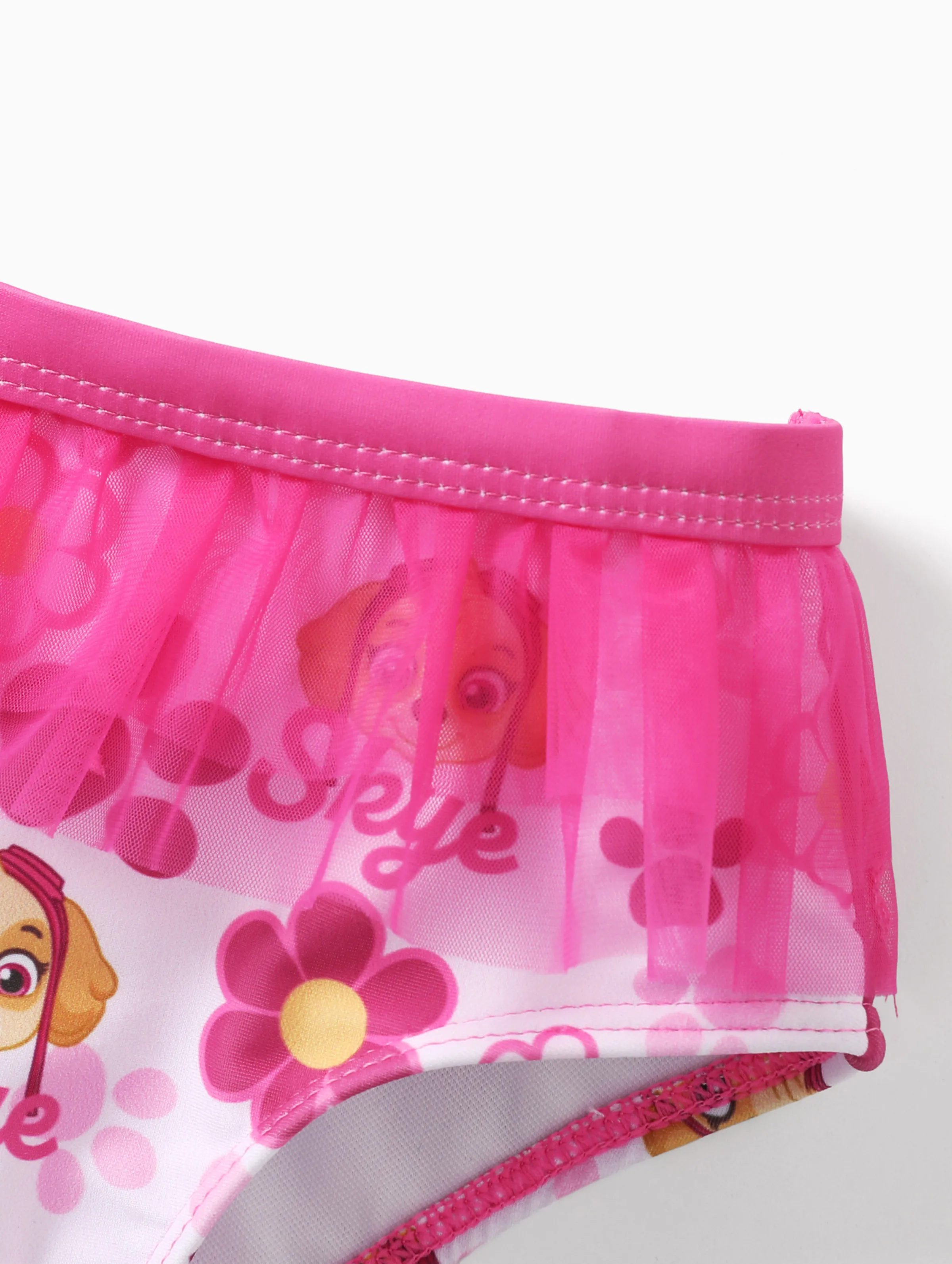 PAW Patrol 2pcs Skye Toddler Girl Ruffle edge Swimming suit (Not Included Cover-up) Rose pink - Image 5