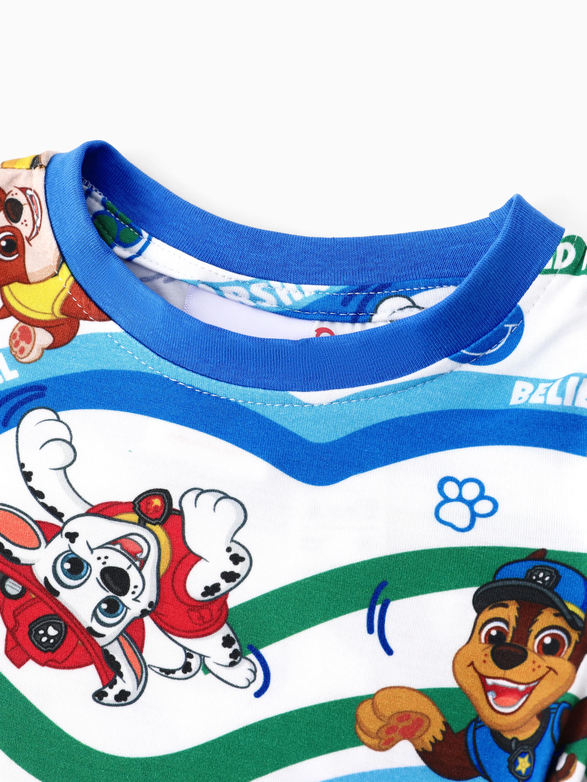 PAW Patrol Bamboo Toddler Boy 2pcs Chase/Marshall/Rubble Snug-Fitting Pajamas Set Blue - Image 5