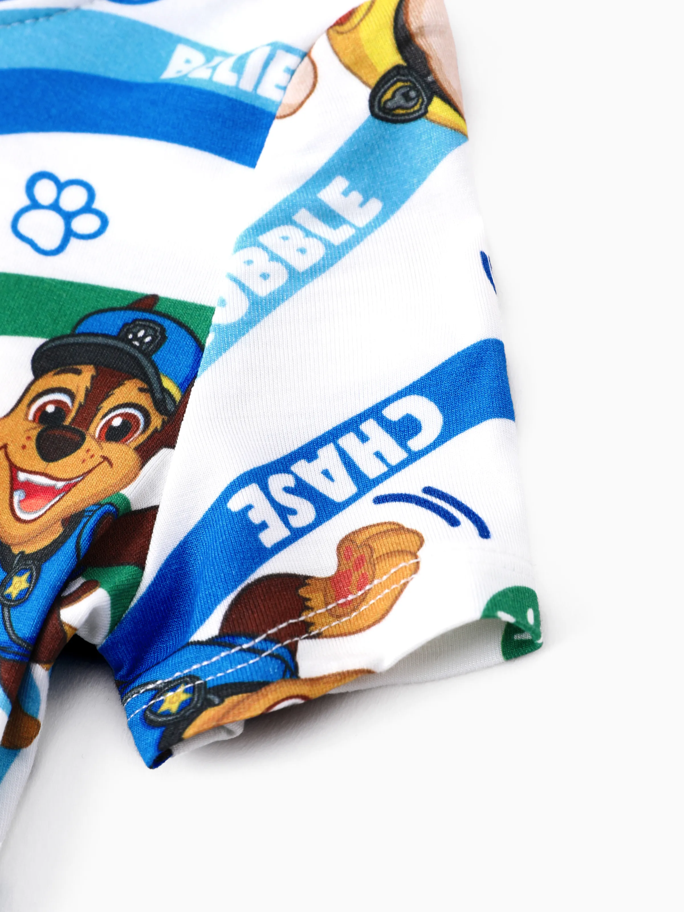 PAW Patrol Bamboo Toddler Boy 2pcs Chase/Marshall/Rubble Snug-Fitting Pajamas Set Blue - Image 6