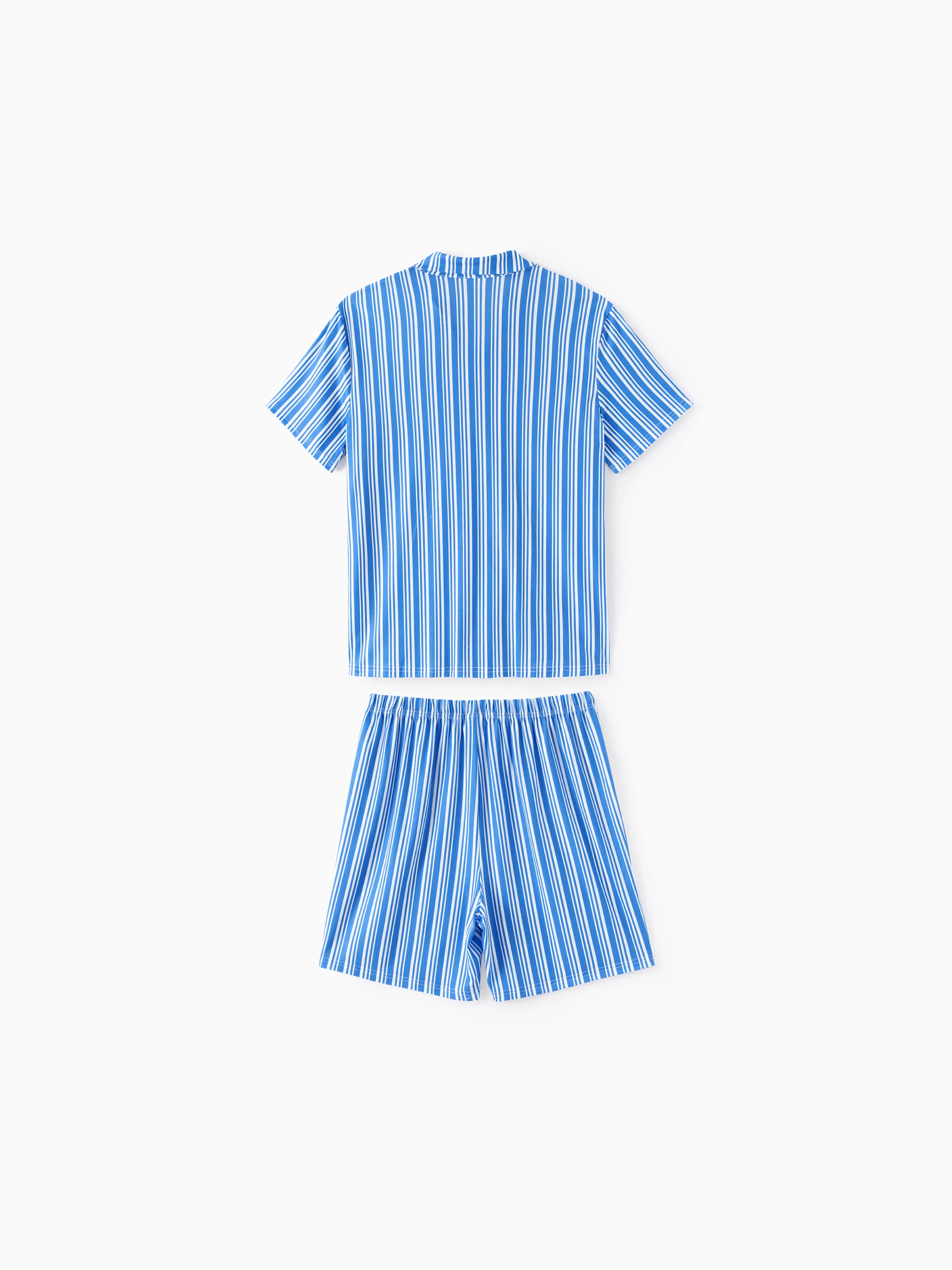 PAW Patrol Daddy & Son Casual Stripe Lapel Pajamas Sets with Flame Resistant Color block - Image 4