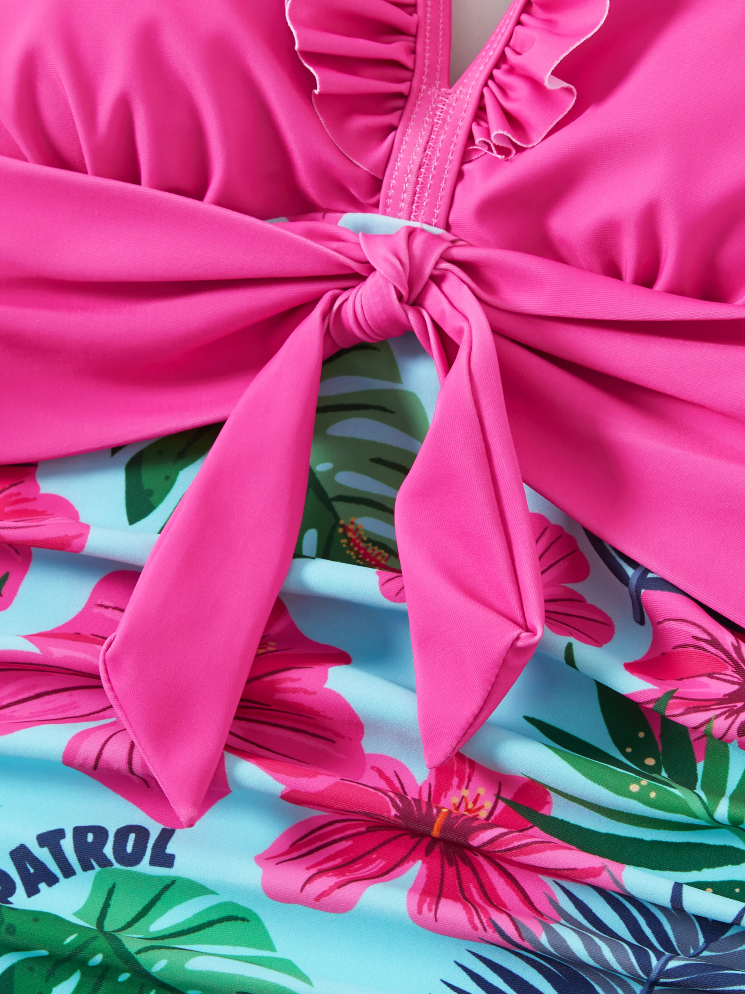 PAW Patrol Family Matching Chase Large Flower All-over Print Swimsuit Roseo - Image 3
