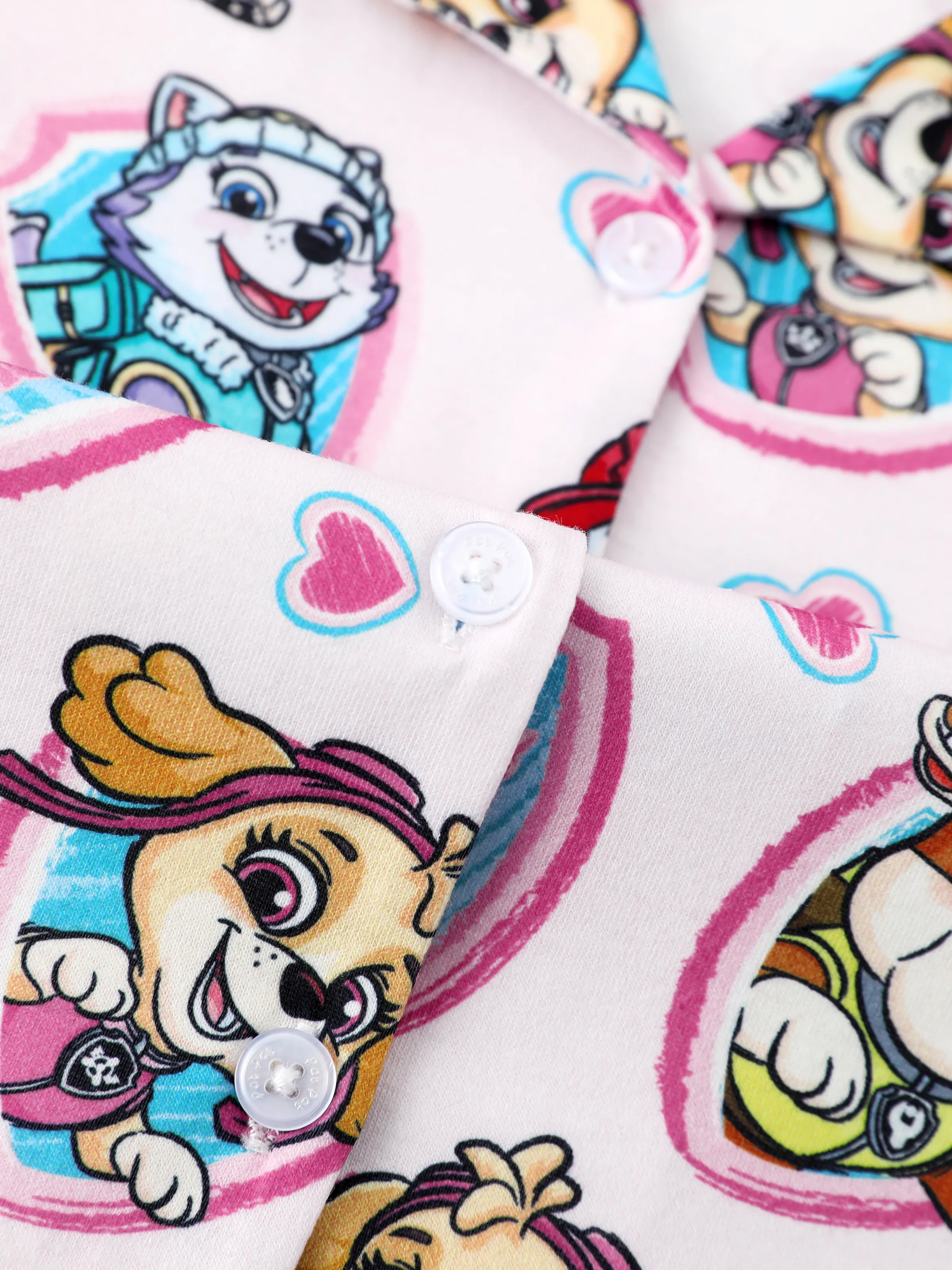 PAW Patrol Matching Family Casual Stripe Lapel Pajamas Sets with Flame Resistant Color block - Image 10