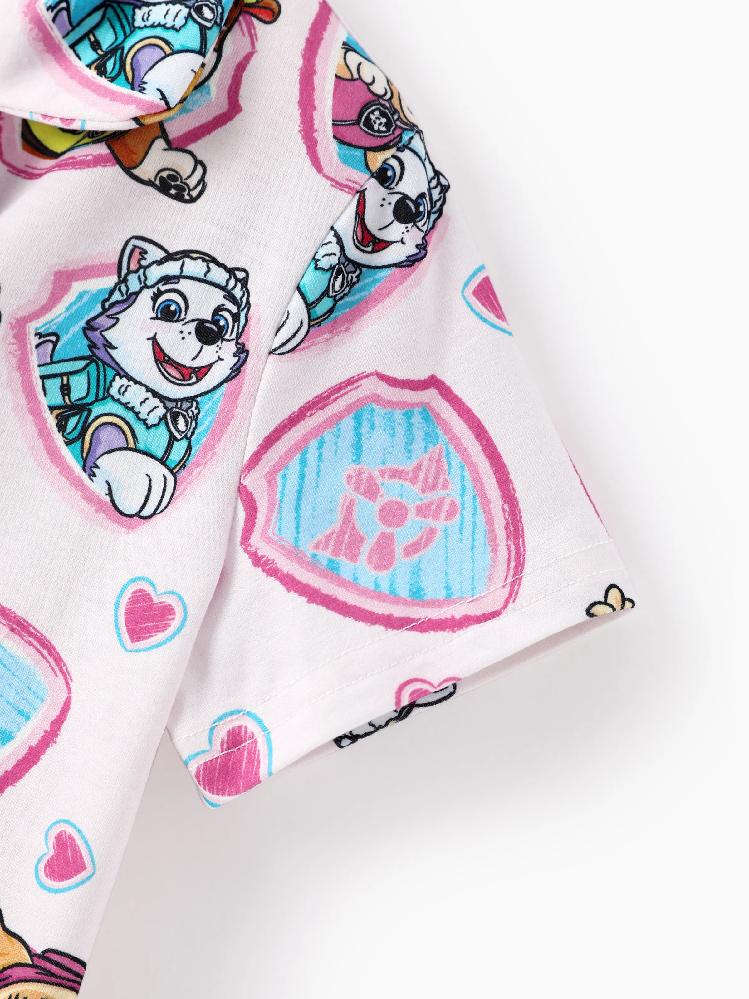 PAW Patrol Matching Family Casual Stripe Lapel Pajamas Sets with Flame Resistant Color block - Image 11