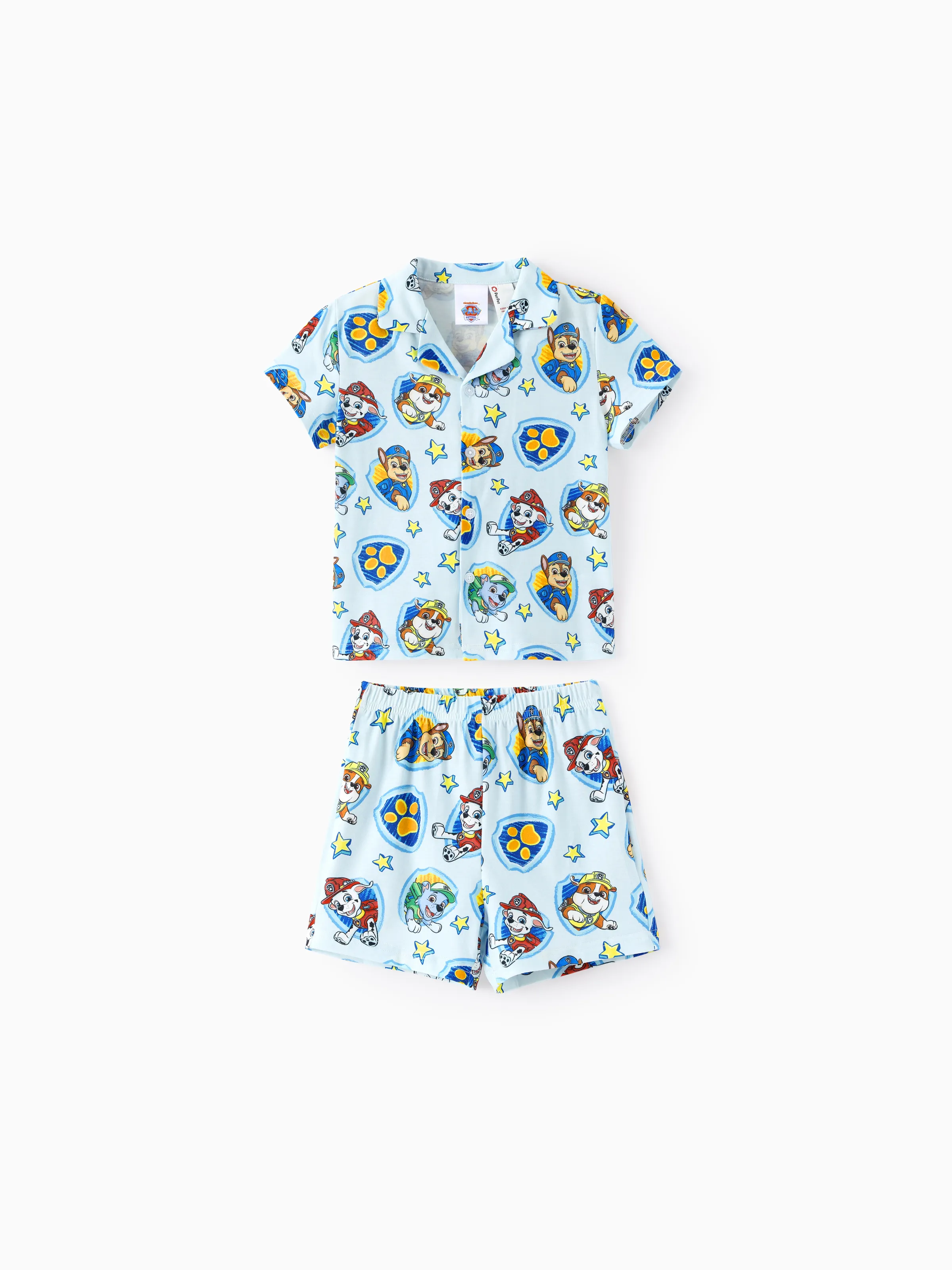 PAW Patrol Matching Family Casual Stripe Lapel Pajamas Sets with Flame Resistant Color block - Image 12