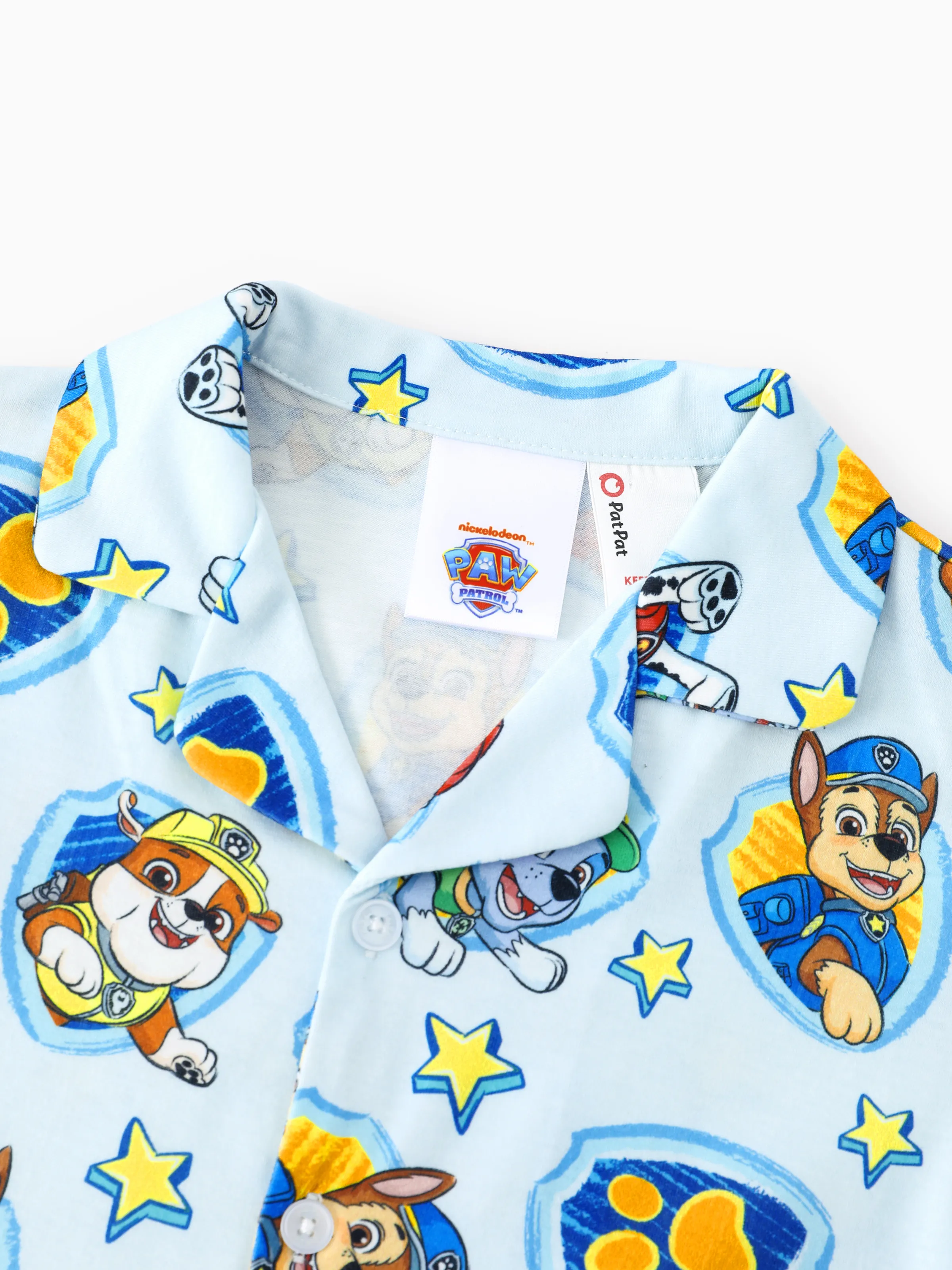 PAW Patrol Matching Family Casual Stripe Lapel Pajamas Sets with Flame Resistant Color block - Image 14