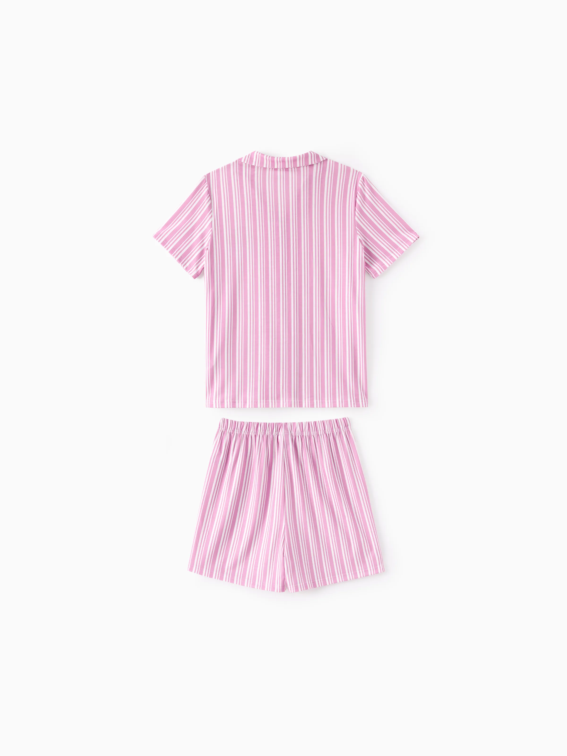 PAW Patrol Mommy & me Casual Stripe Lapel Pajamas Sets with Flame Resistant Color block - Image 4