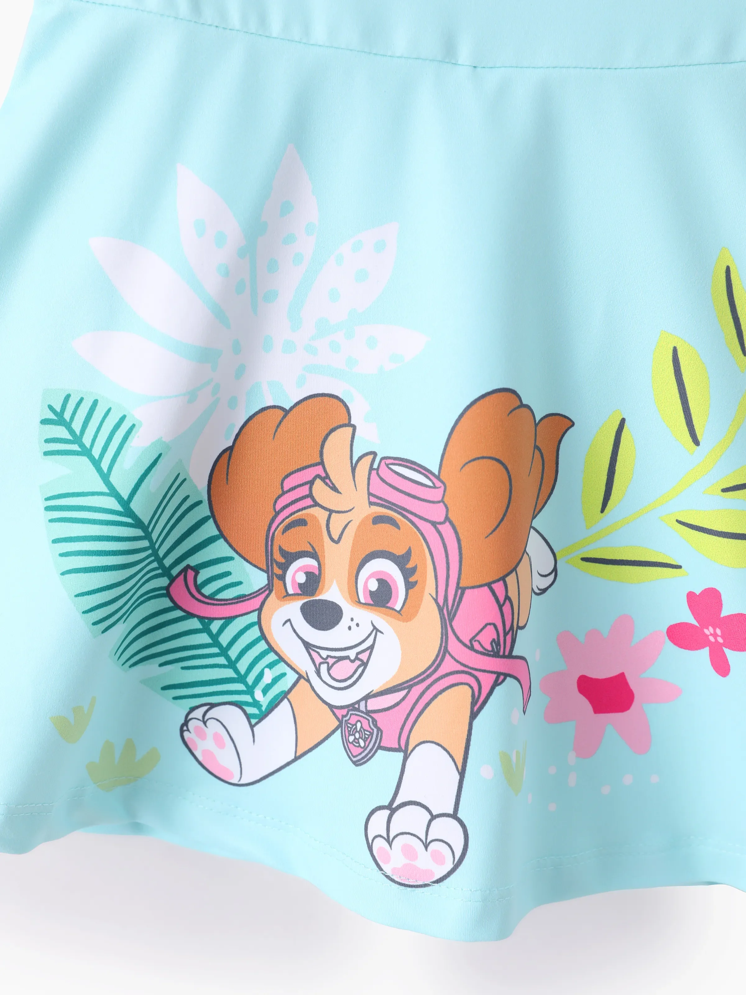 PAW Patrol Mommy & me Floral Dress with Built-in Shorts & Pockets/ Cotton Top Turquoise - Image 19