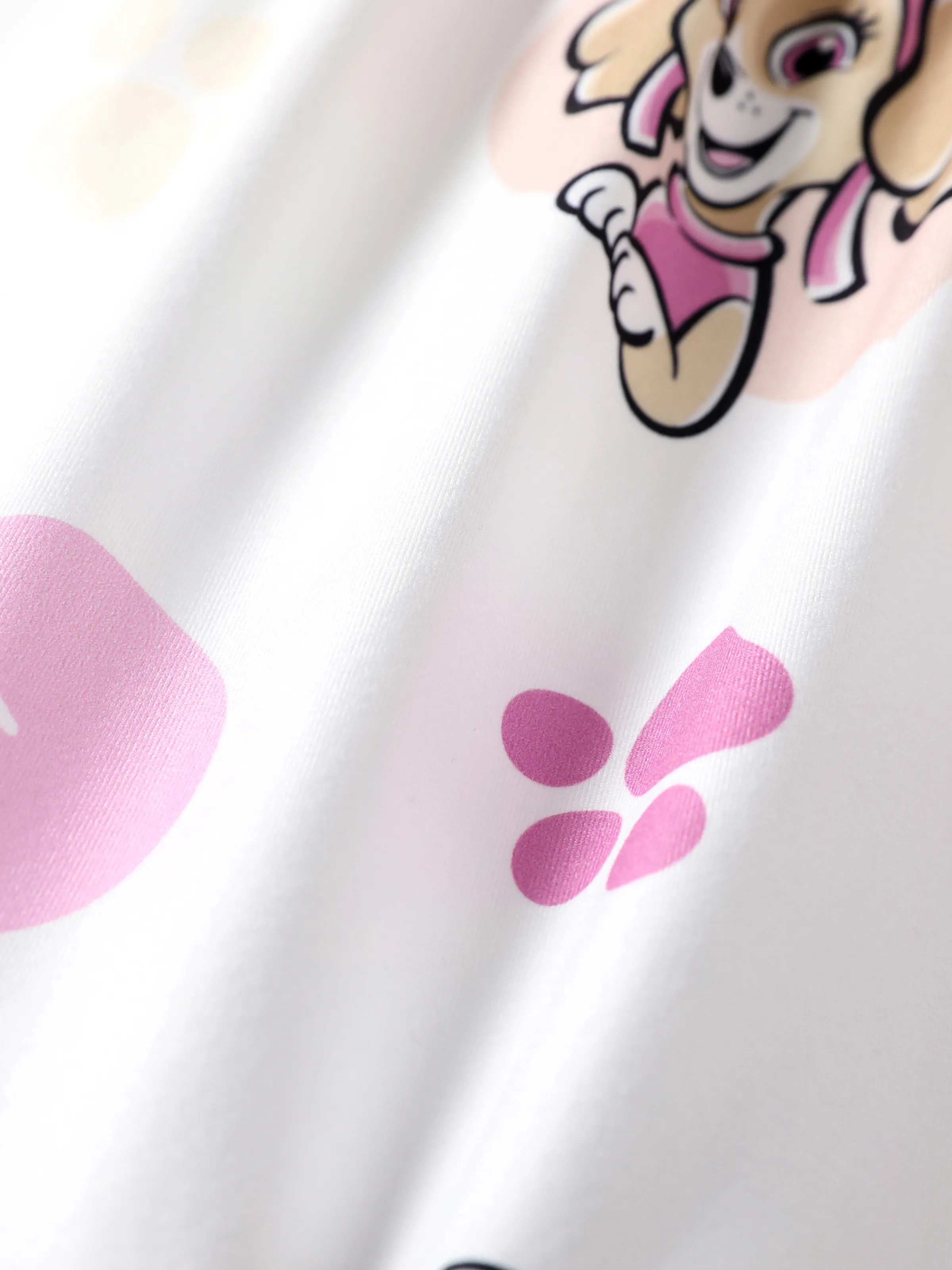 Paw Patrol Outfits - Toddler Girl Skye Pink Dress with Heart and Character Print Pink - Image 6