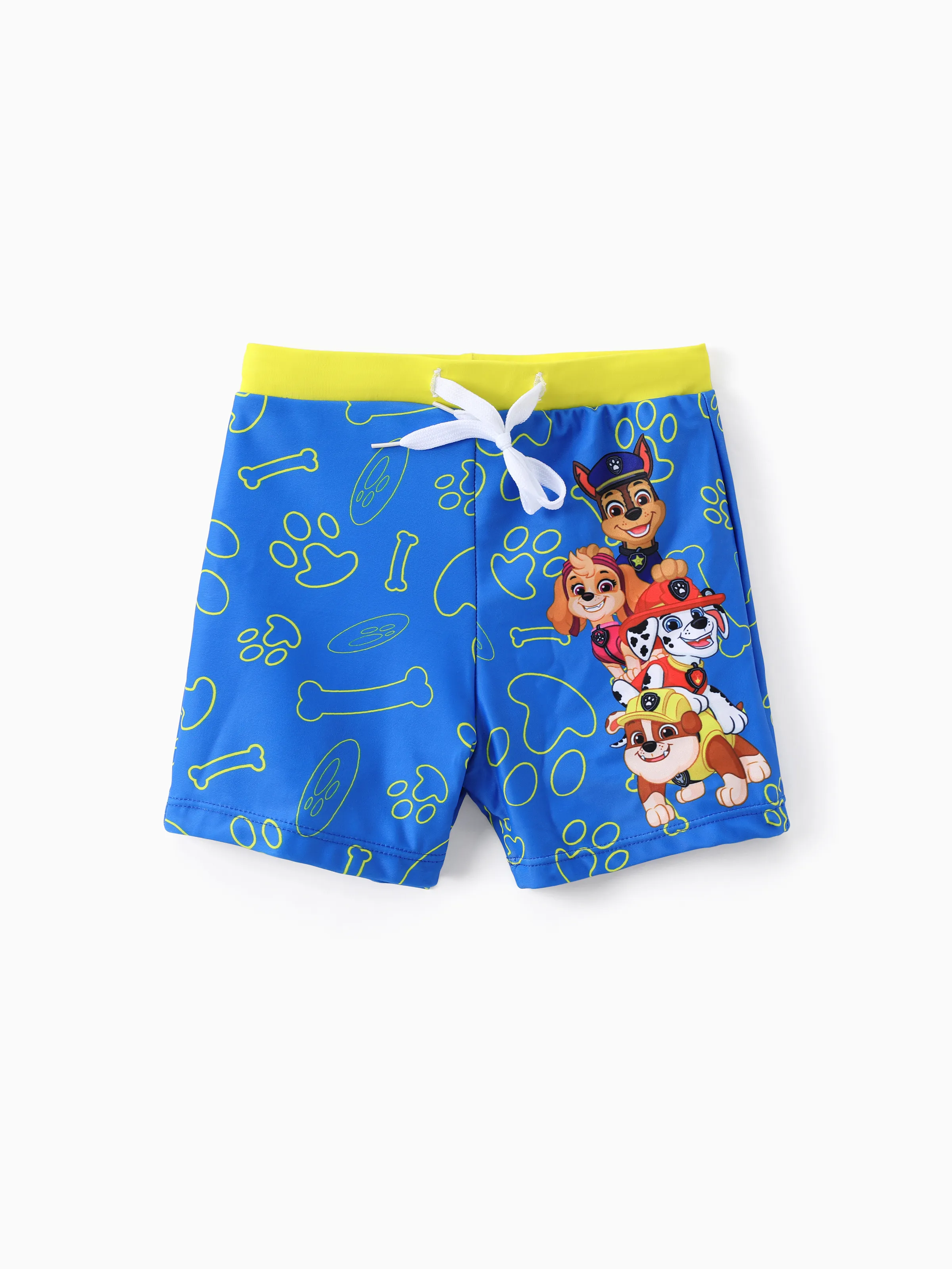 PAW Patrol Toddler Boy 2pcs Chase Marshall Rubble Colorblock Tops and Trunks Swimsuit Dark Blue - Image 6