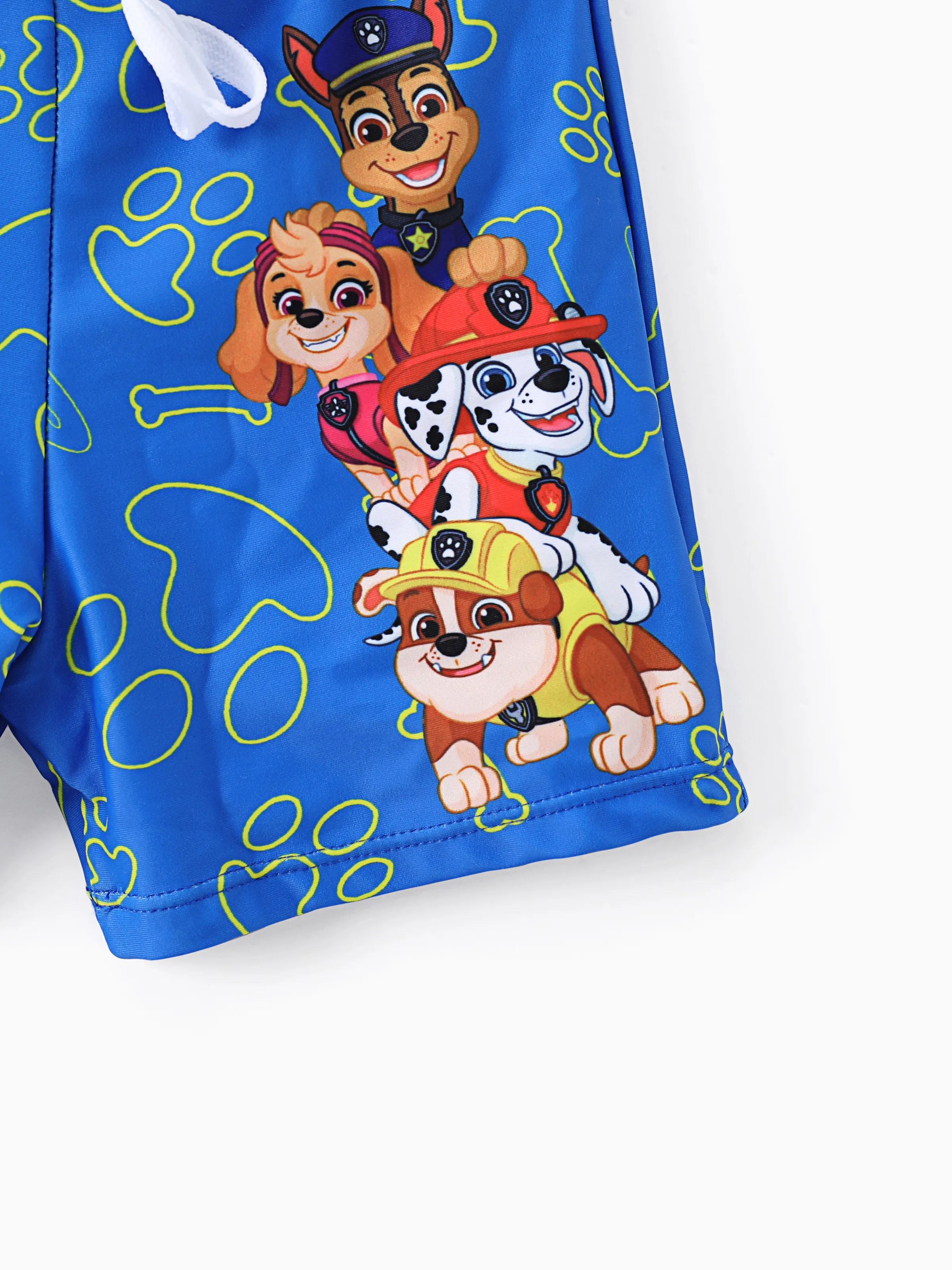 PAW Patrol Toddler Boy 2pcs Chase Marshall Rubble Colorblock Tops and Trunks Swimsuit Dark Blue - Image 8