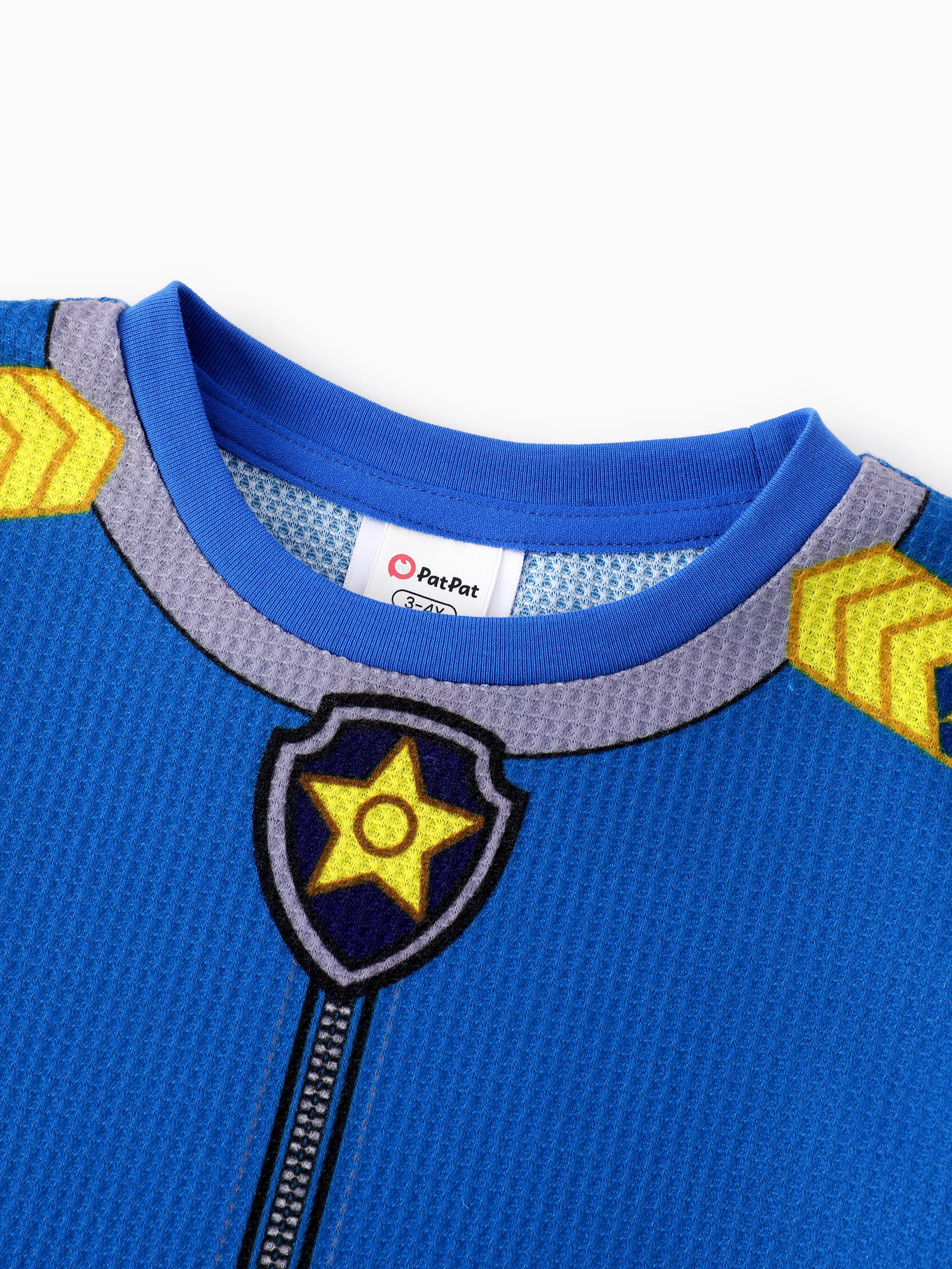 PAW Patrol Toddler Boy 2pcs Chase Waffle Fabric Tee and Shorts Set Blue - Image 2