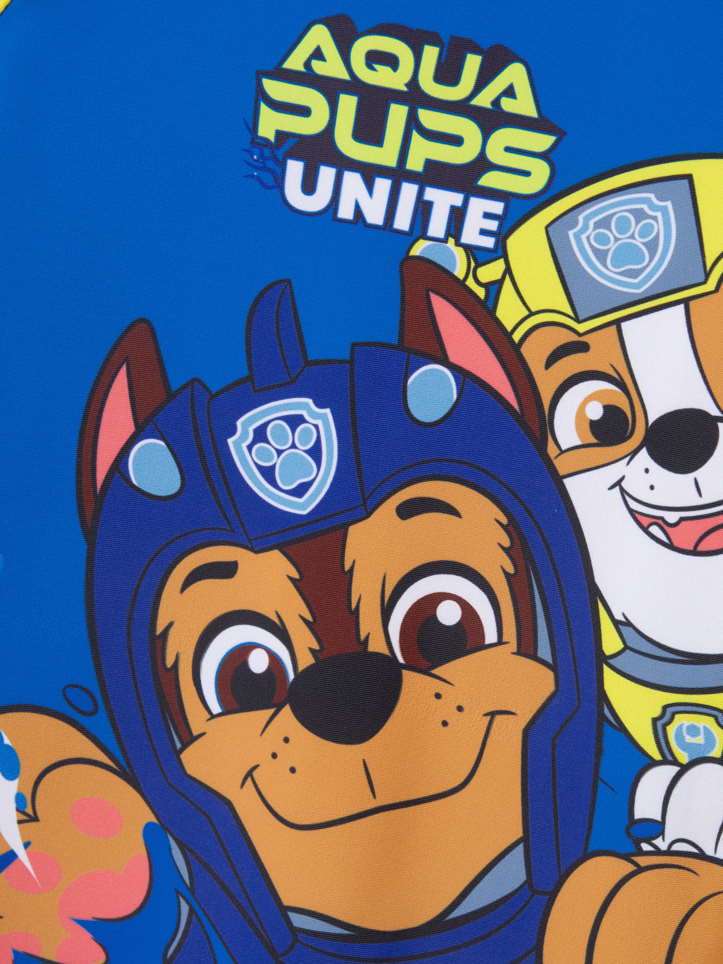 PAW Patrol Toddler Boy Chase/Rubble UPF50+ Colorblock Swimsuit  Blue - Image 2