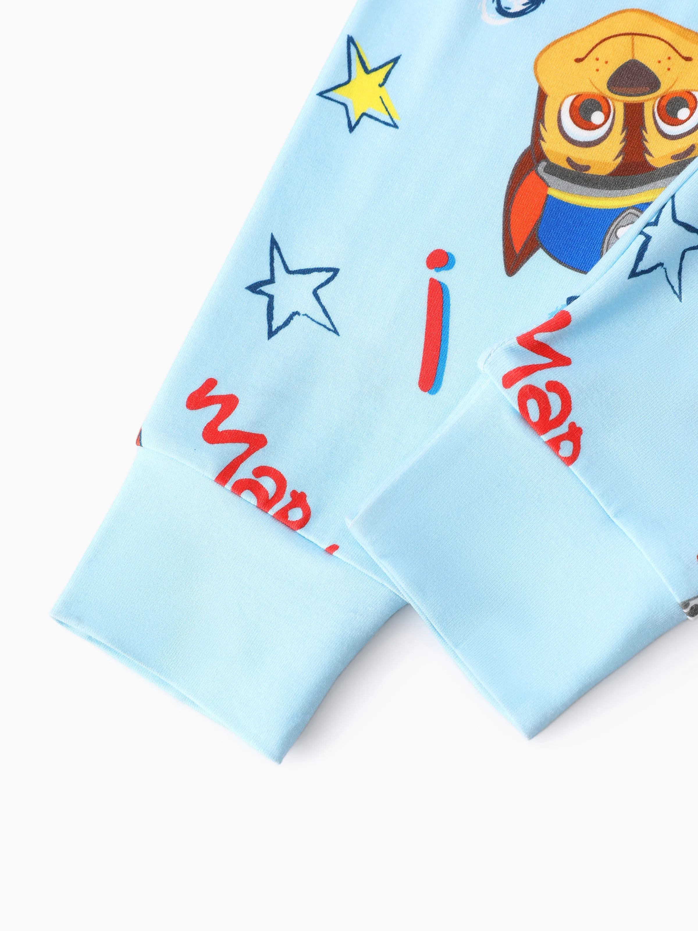 PAW Patrol Toddler Boy Rubble/Marshall 3-Piece Bamboo Pajama Set 2-in-1 Look for 4 Seasons (Snug-Fitting) Blue - Image 12