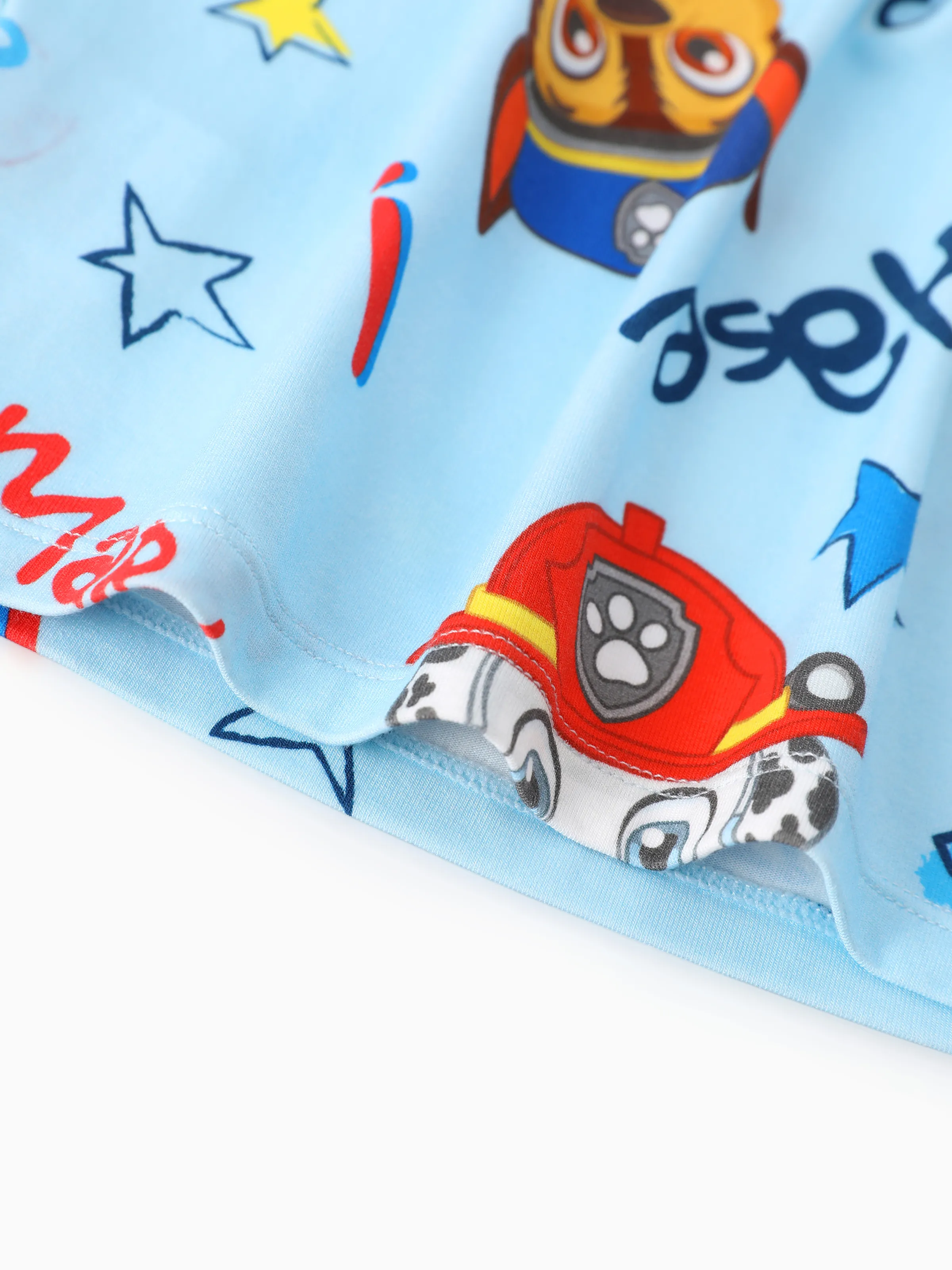 PAW Patrol Toddler Boy Rubble/Marshall 3-Piece Bamboo Pajama Set 2-in-1 Look for 4 Seasons (Snug-Fitting) Blue - Image 17