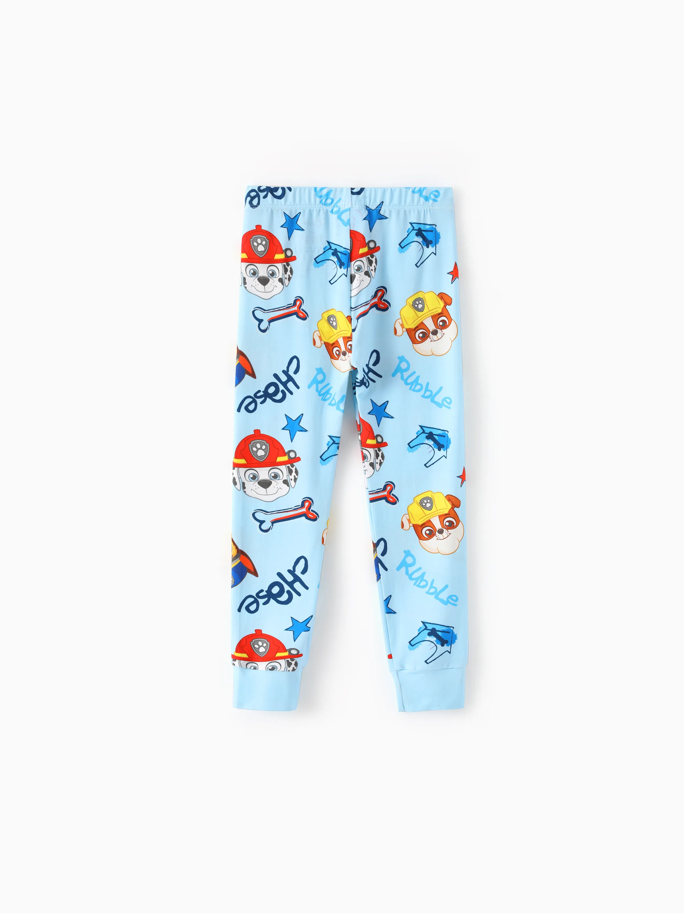 PAW Patrol Toddler Boy Rubble/Marshall 3-Piece Bamboo Pajama Set 2-in-1 Look for 4 Seasons (Snug-Fitting) Blue - Image 7