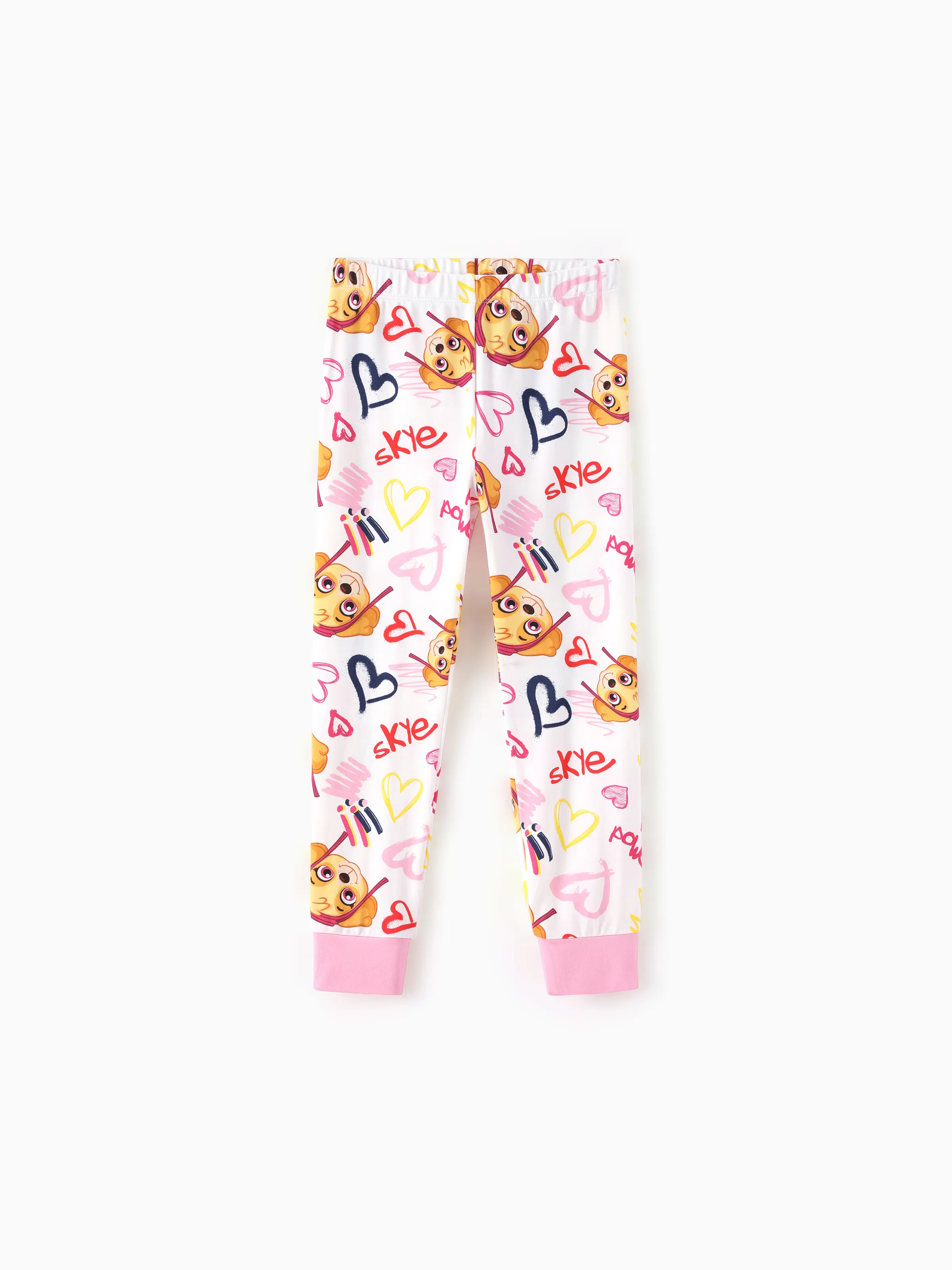 PAW Patrol Toddler Boy Skye 3-Piece Bamboo Pajama Set 2-in-1 Look for 4 Seasons (Snug-Fitting) Pink - Image 6