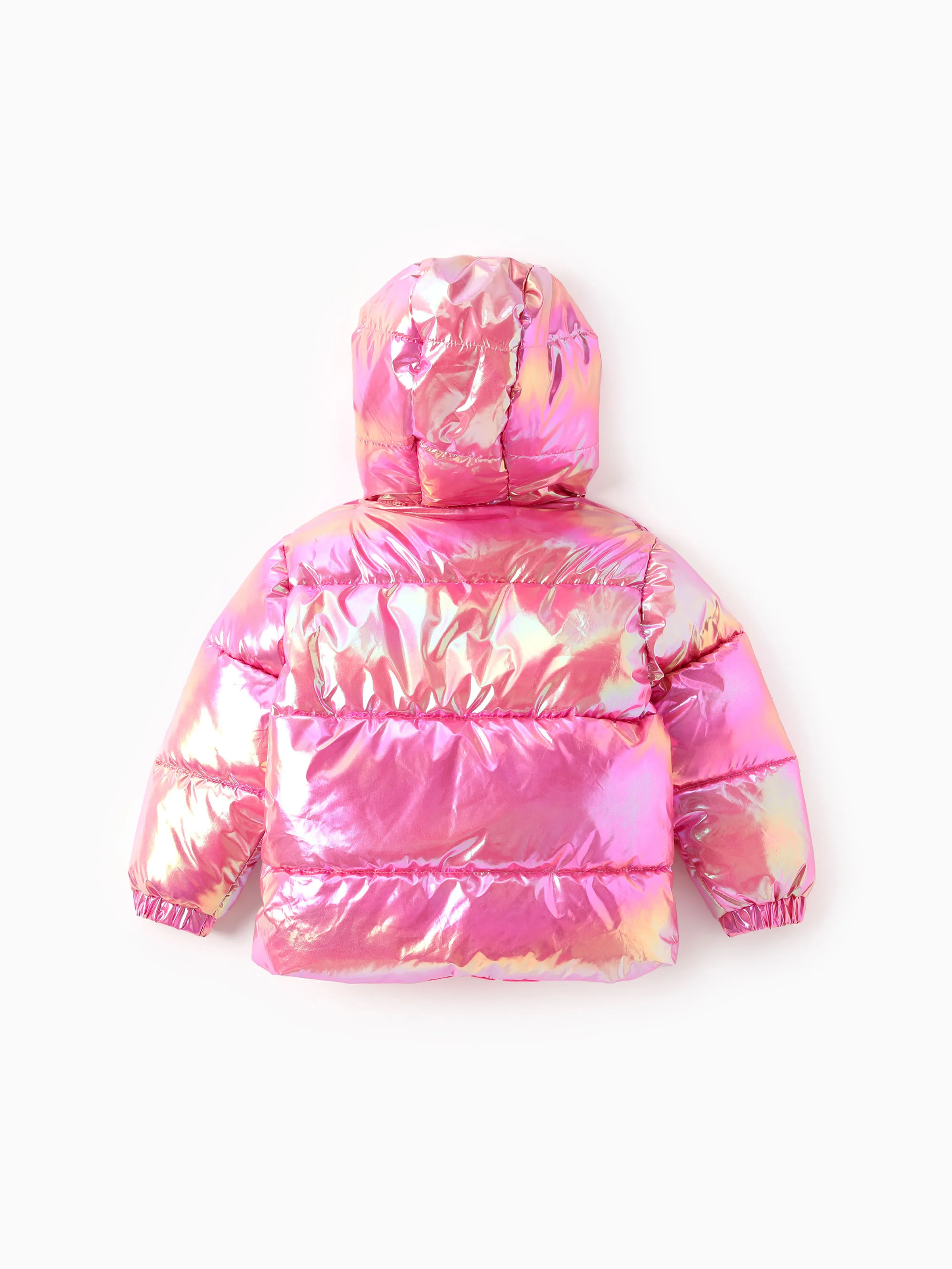 PAW Patrol Toddler Girl 1pc Chase/Skye Bright Hooded Quilted Puffer Jacket Coat Pink - Image 3