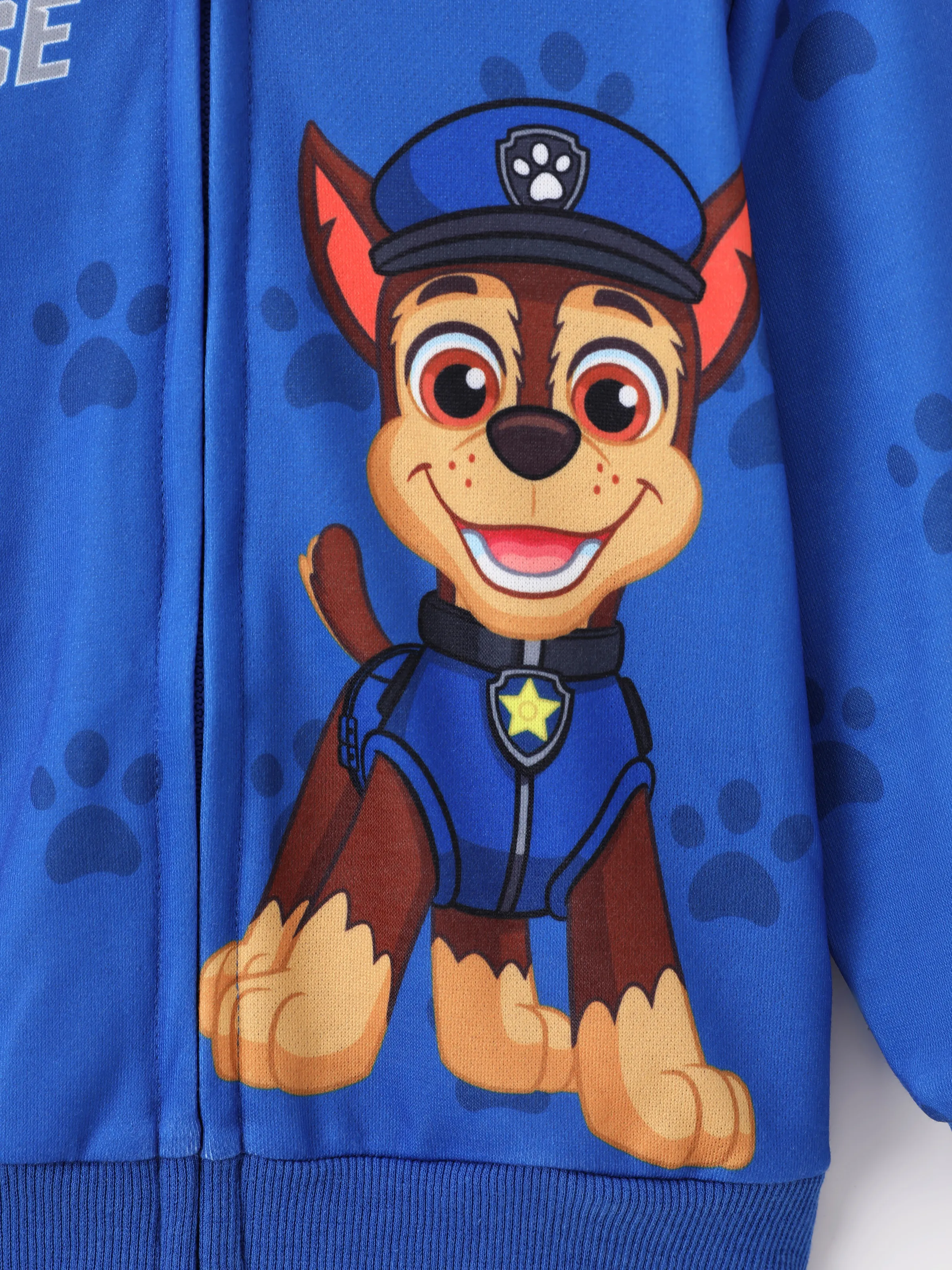 PAW Patrol Toddler Boy 1pc Chase Paw Pattern Hooded Jacket Blue - Image 7