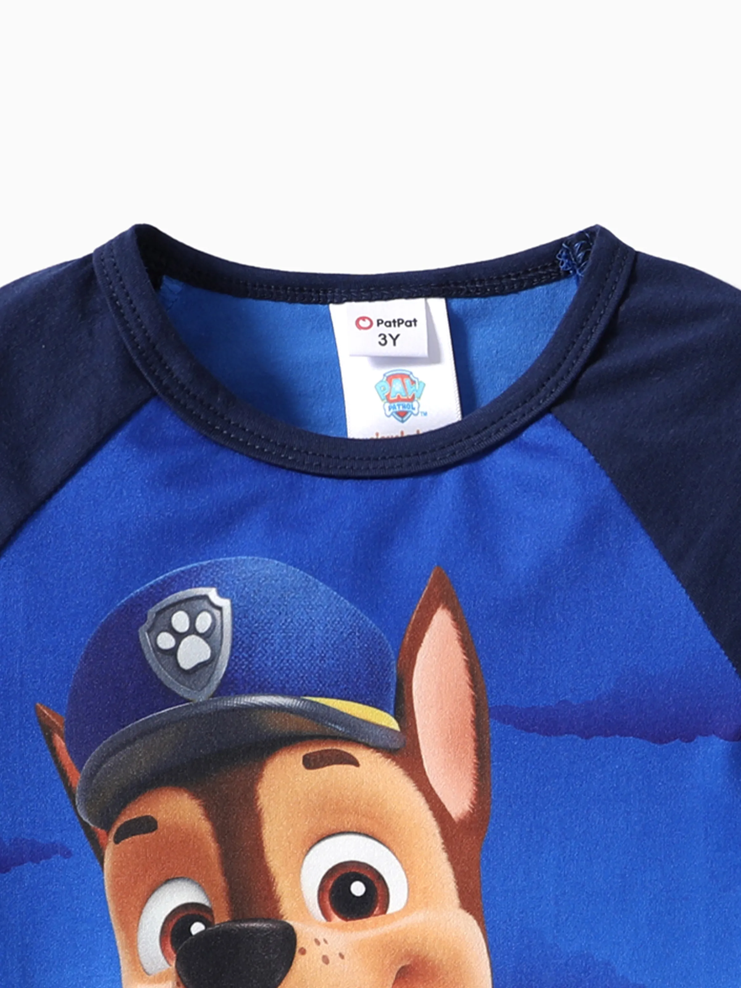 Paw Patrol Toddler Boy 2pcs Chase Character Print Cotton T-shirt with Shorts Sporty Set Blue - Image 4