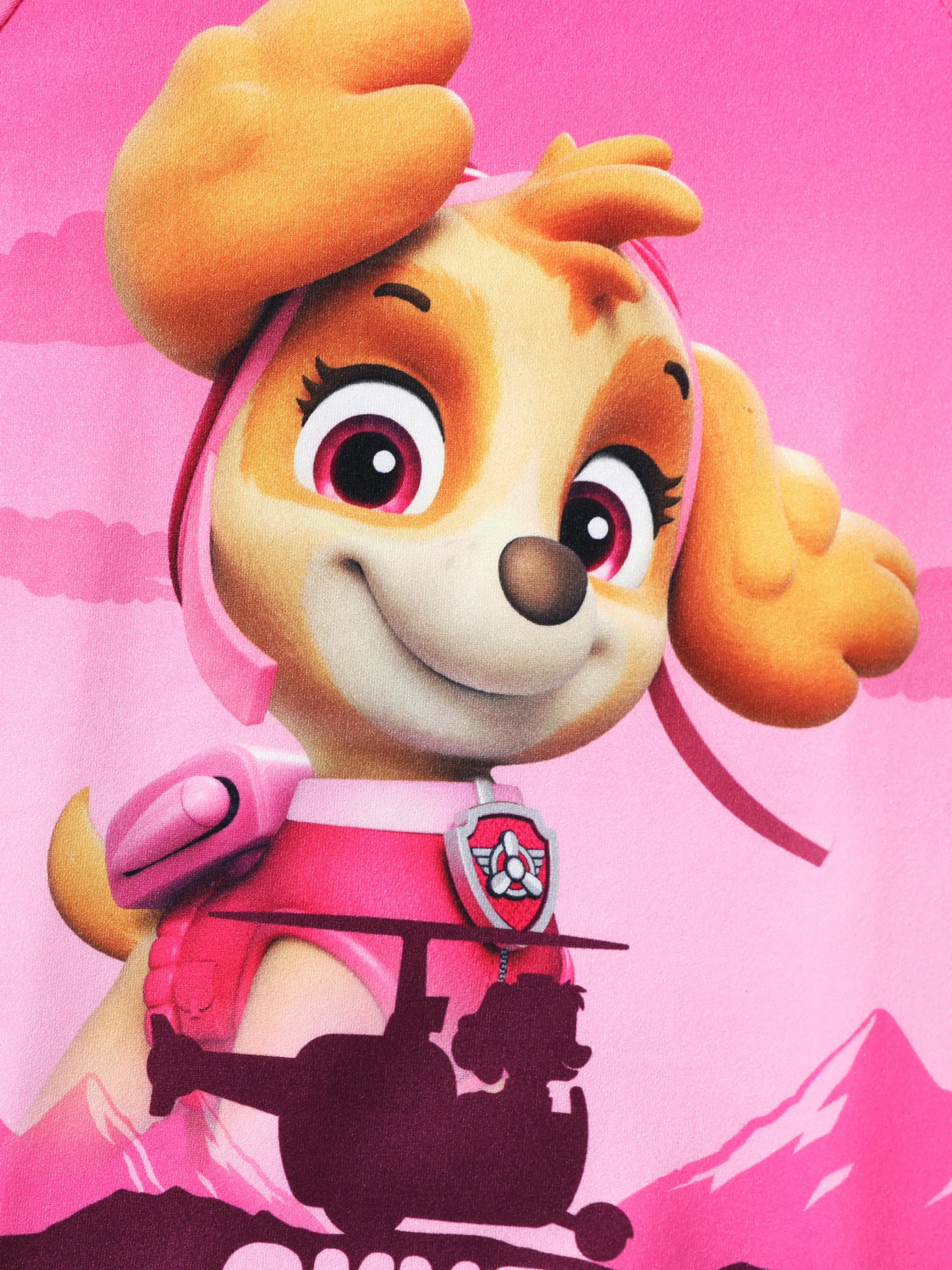 Paw Patrol Toddler Girl 2pcs Skye Character Print Cotton T-shirt with Shorts Sporty Set Pink - Image 2