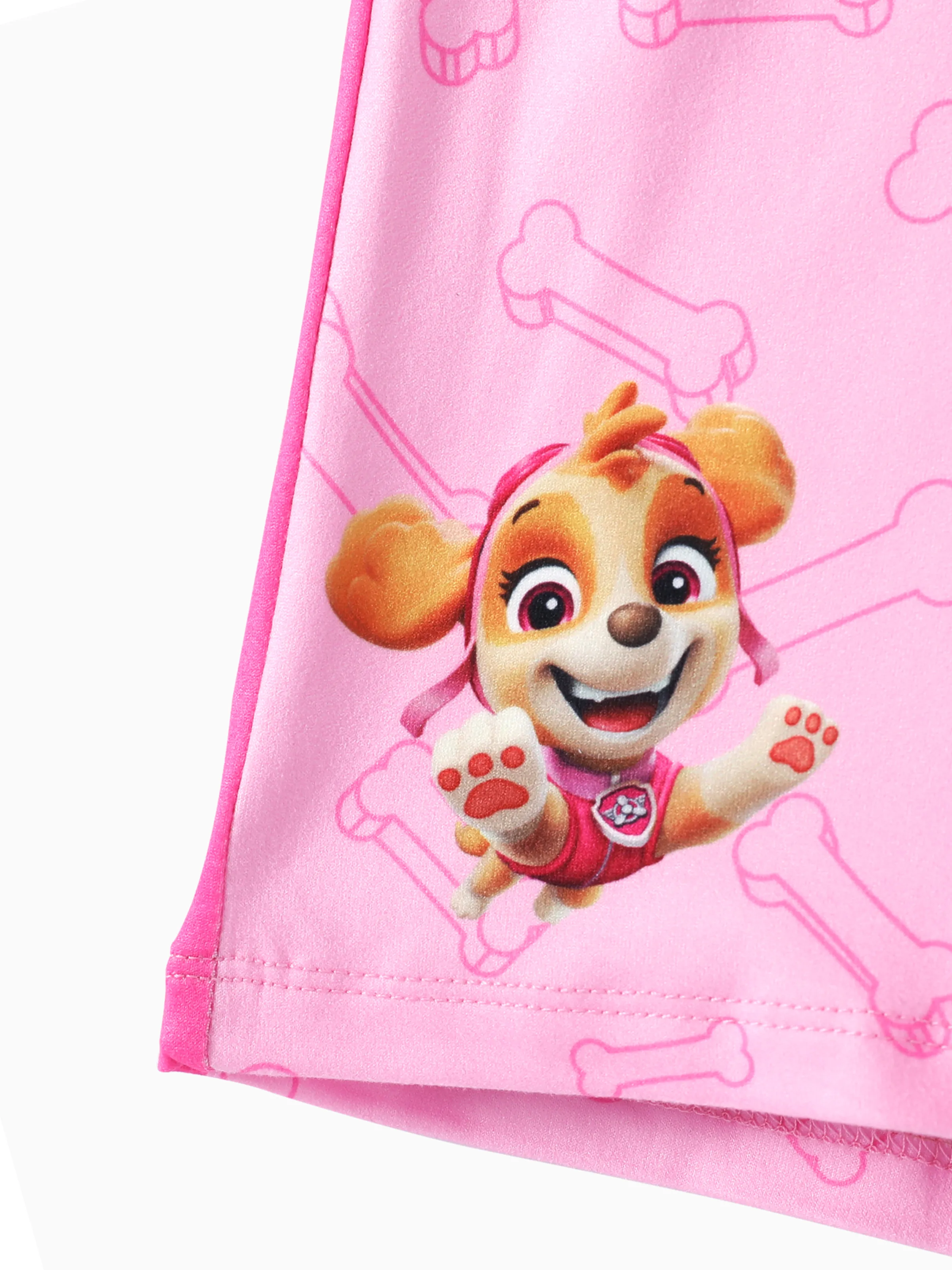 Paw Patrol Toddler Girl 2pcs Skye Character Print Cotton T-shirt with Shorts Sporty Set Pink - Image 6