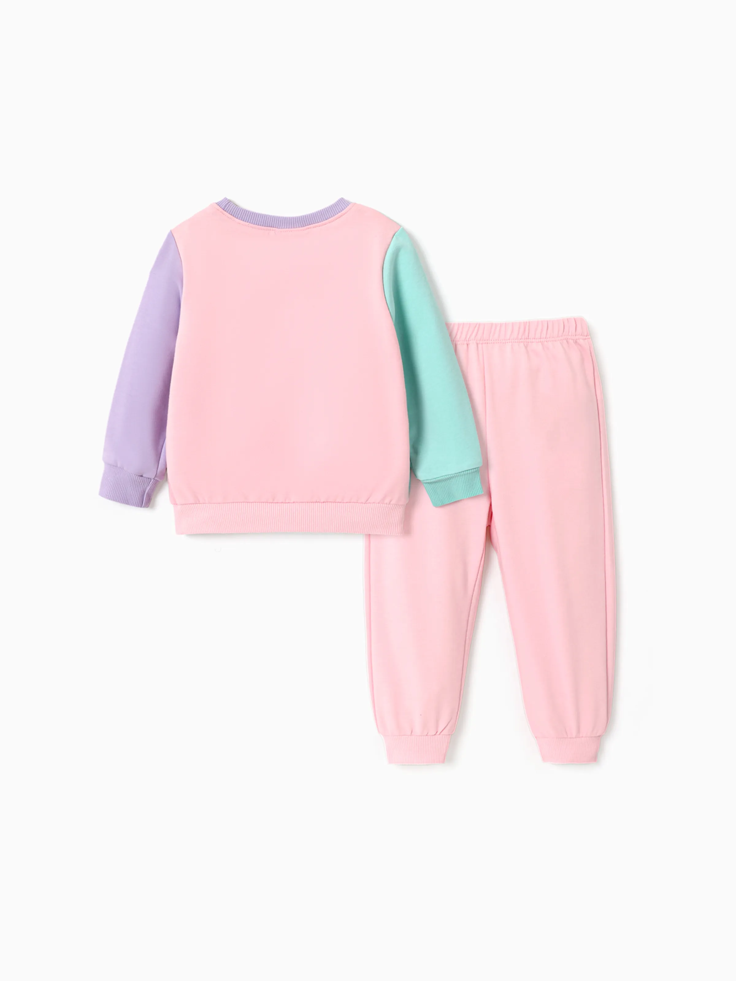 PAW Patrol Toddler Girl Chase/Skye Contrasting Color Stitching Top and Pants Suit Pink - Image 3