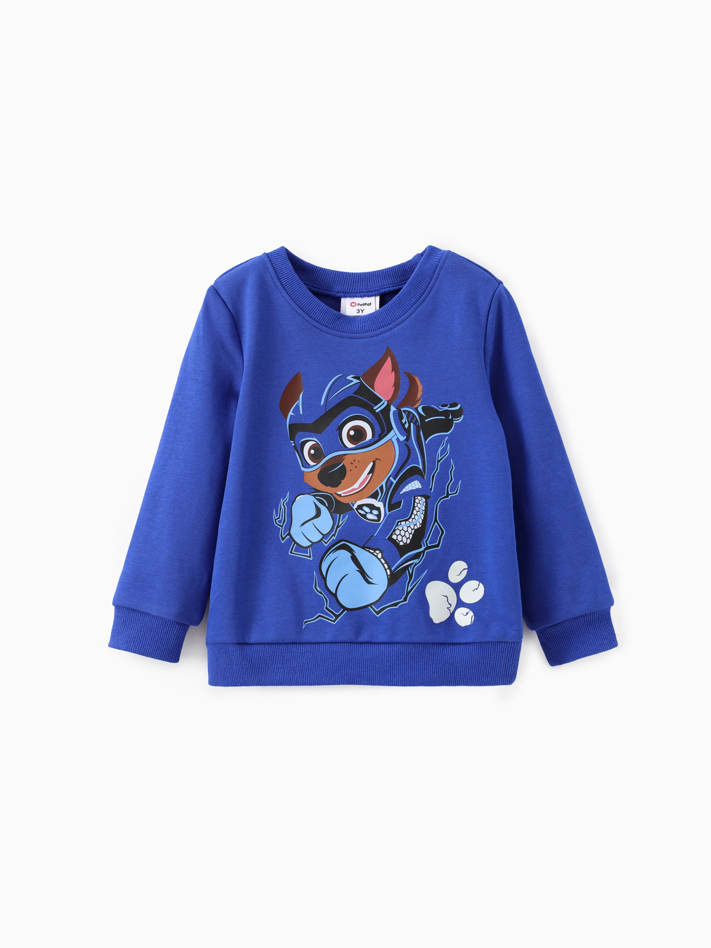 PAW Patrol Toddler Boy 2pcs Chase Glow in the Dark Sweatshirt and Pants Set Blue - Image 2
