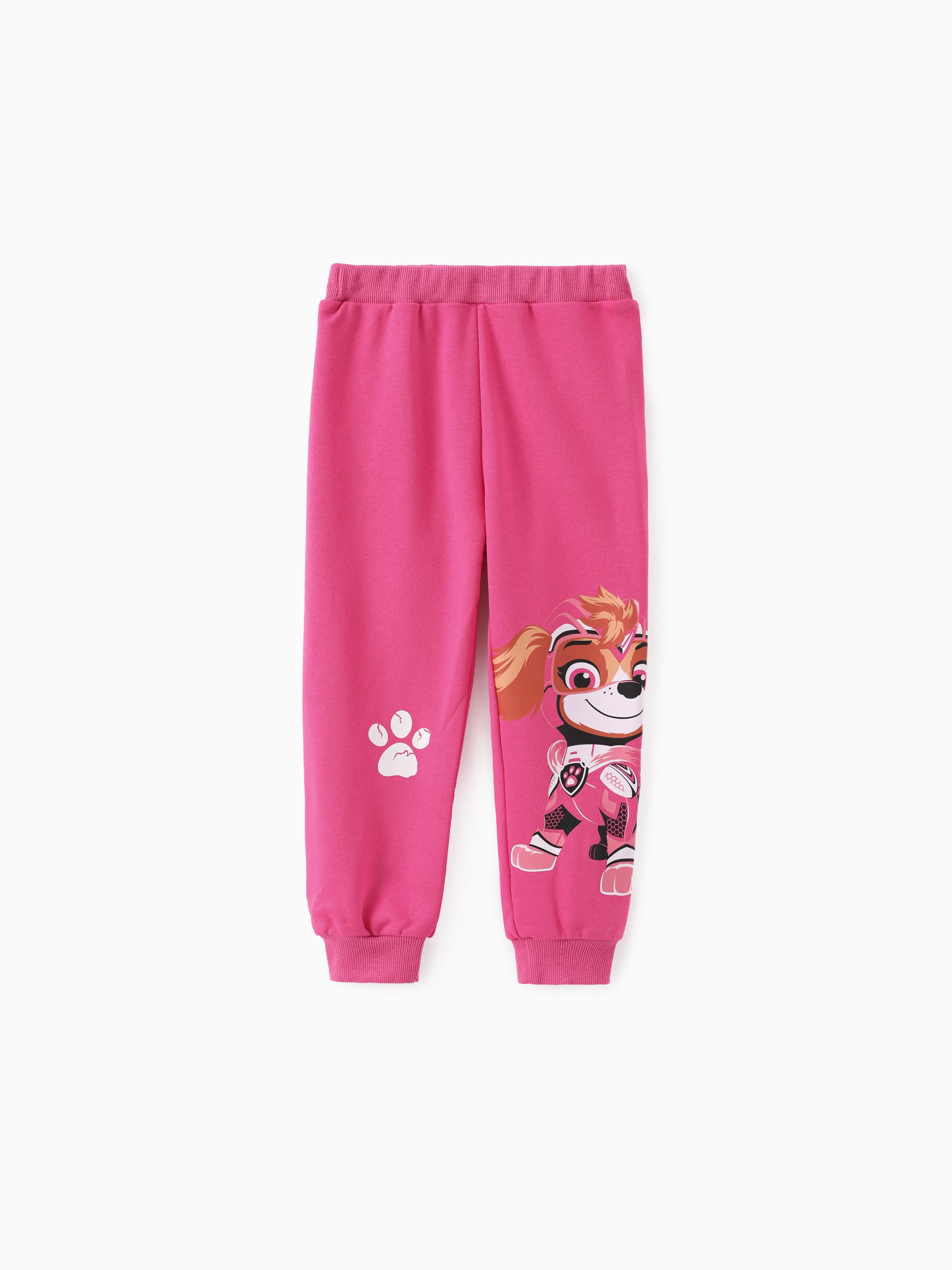 PAW Patrol Toddler Girl 2pcs Skye Glow in the Dark Sweatshirt and Pants Set Roseo - Image 6