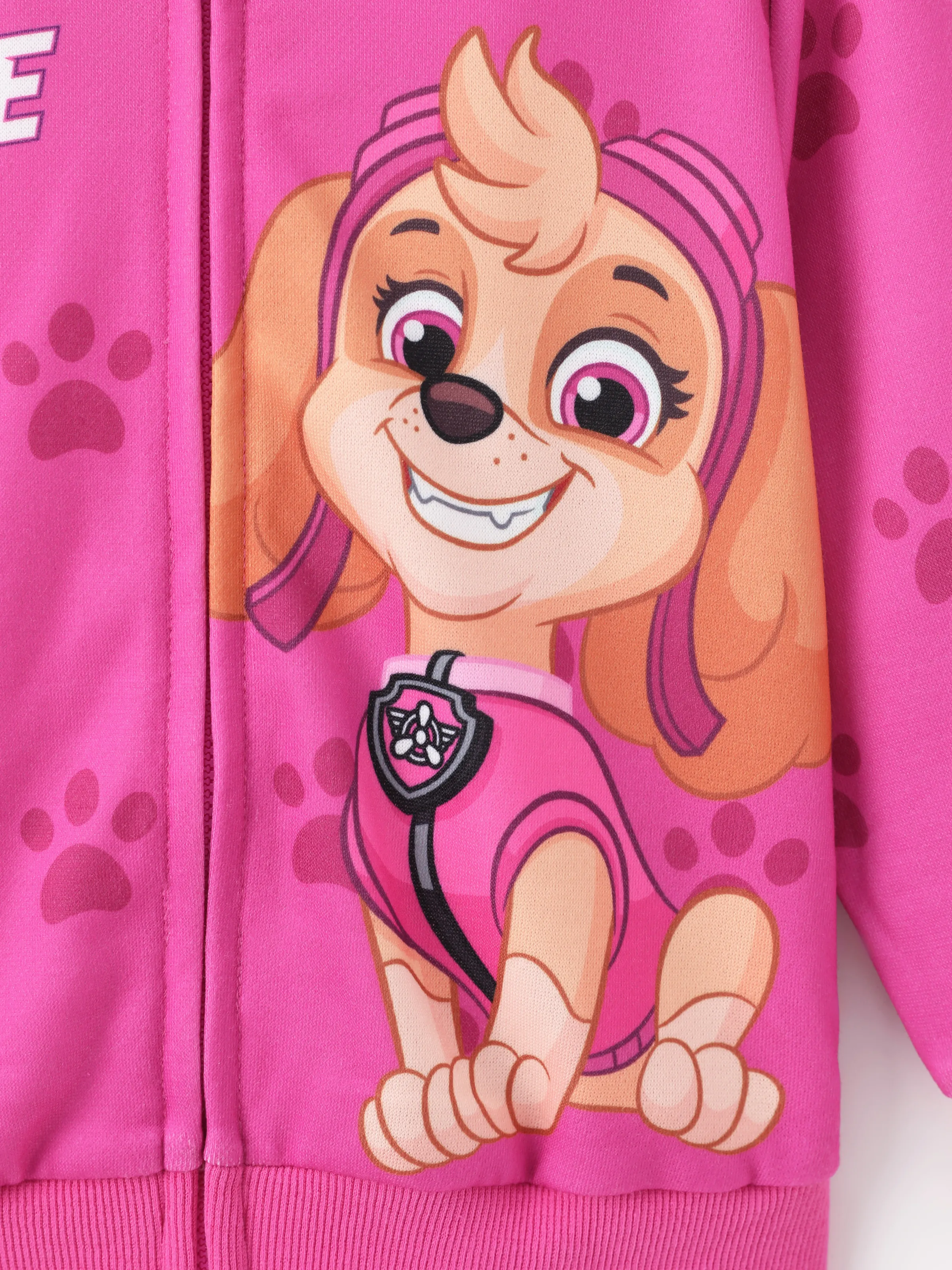 PAW Patrol Toddler Girl 1pc Skye Paw Pattern Hooded Jacket Roseo - Image 7