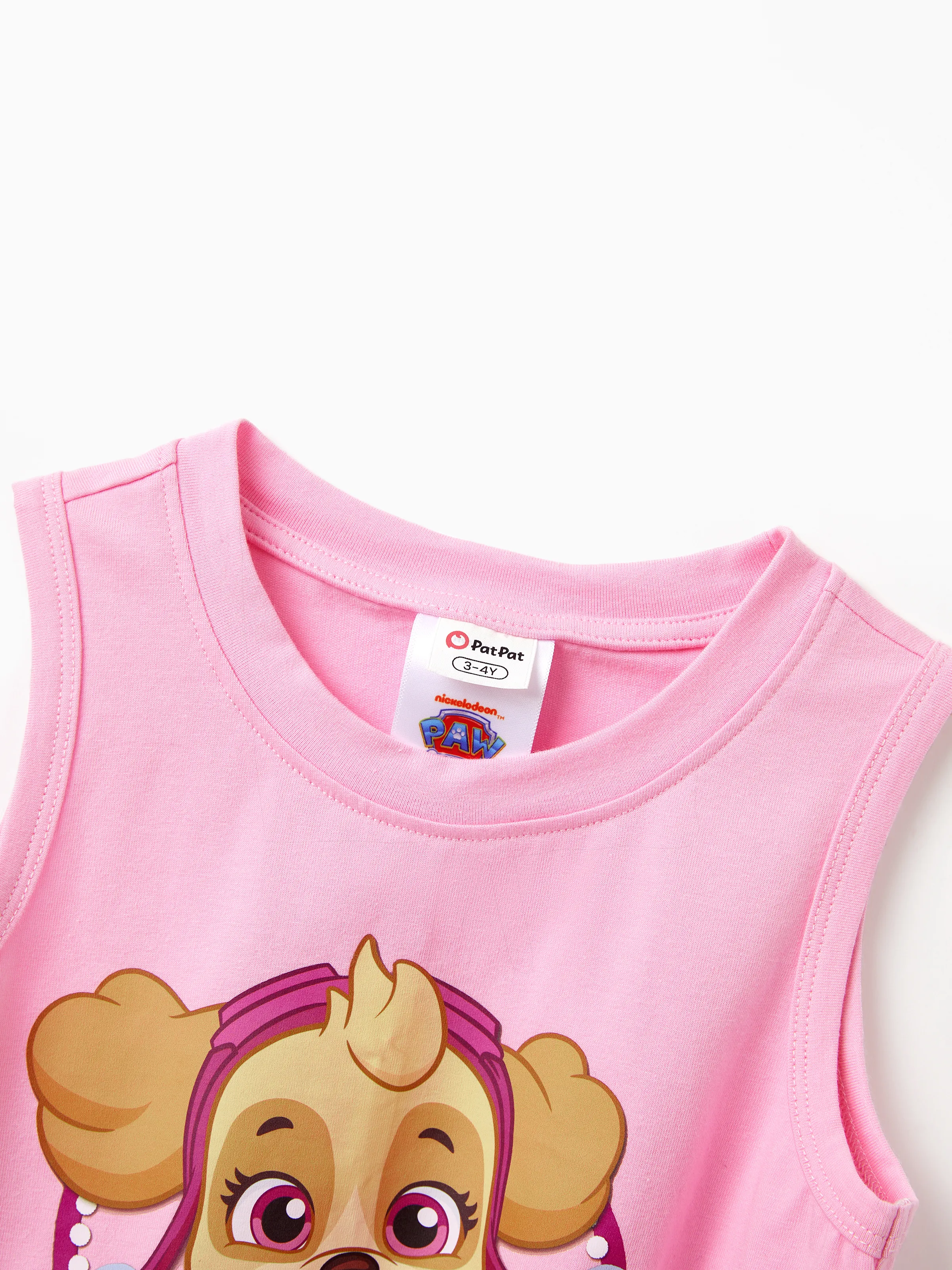 PAW Patrol Toddler Girl 2pcs Skye Cotton Top and Shorts Set  Pink - Image 8
