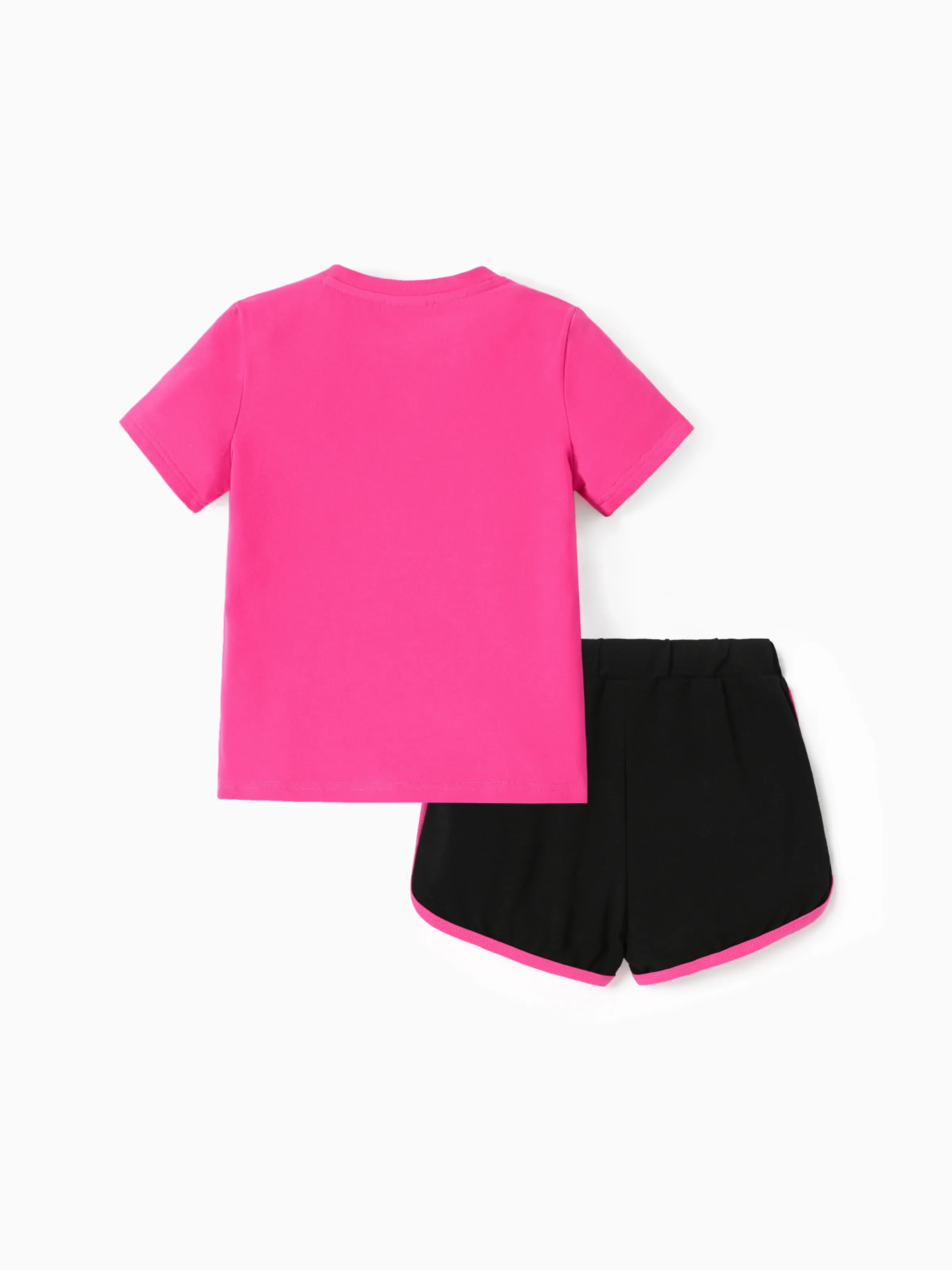 PAW Patrol Toddler Girl 2pcs Skye Heart Print Cotton Tee and Elasticized Shorts Set Roseo - Image 3