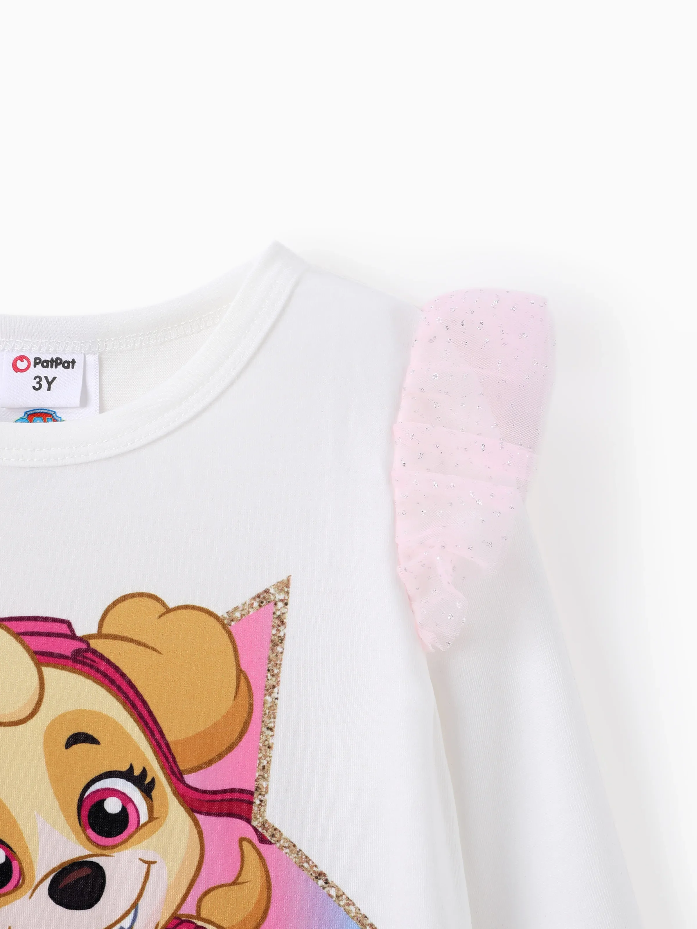PAW Patrol Toddler Girl Skye Flutter-sleeve Sweatshirt White - Image 4