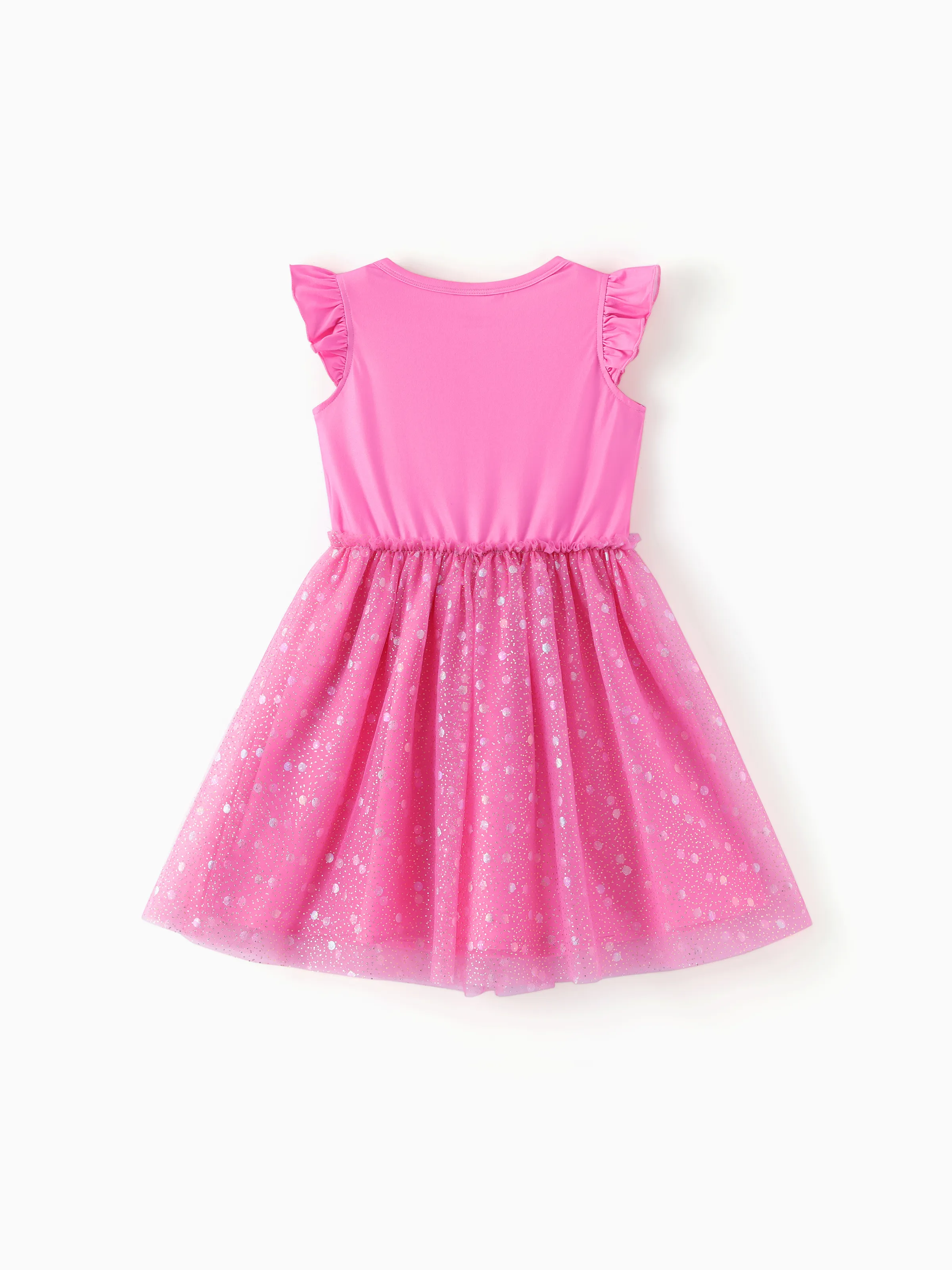 PAW Patrol Toddler Girl Skye & Liberty Sweet Ruffle-sleeve Mesh Dress Pink - Image 3