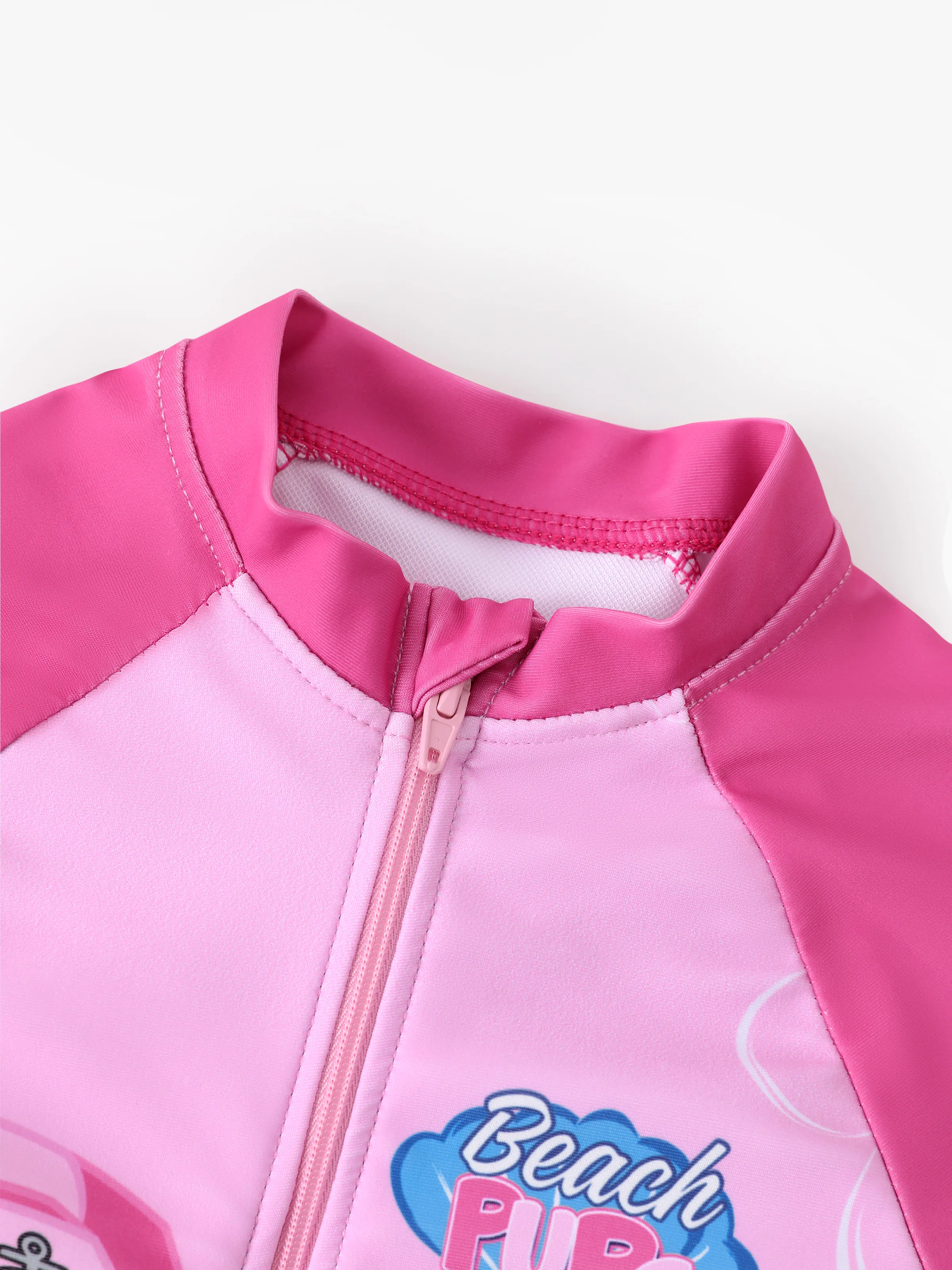 PAW Patrol Toddler Girl Skye UPF50+ Colorblock Swimsuit Hot Pink - Image 4