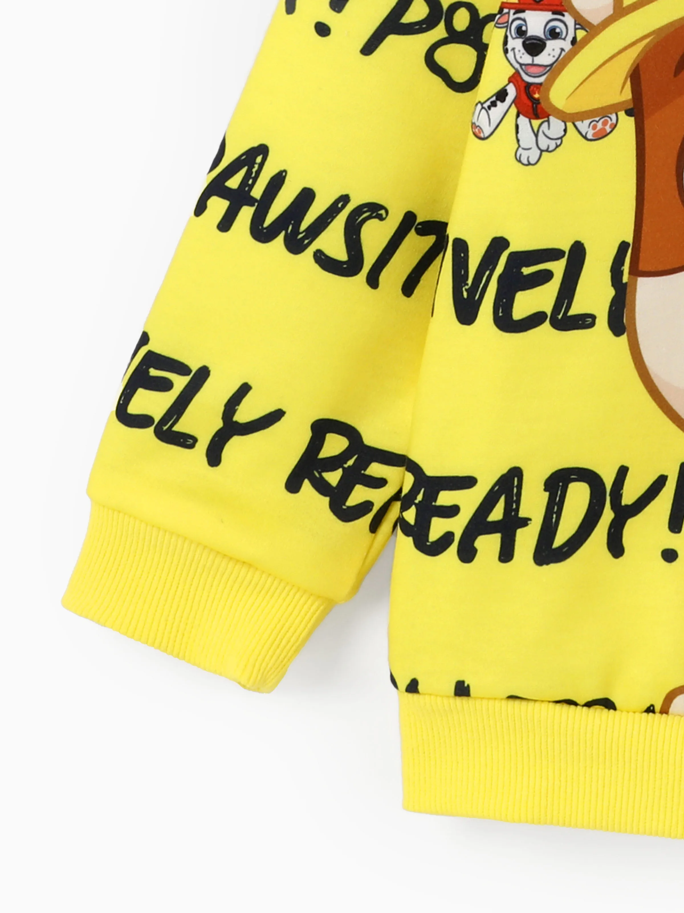 PAW Patrol Toddler Boy Big Rubble Long-sleeve Hoodie Yellow - Image 3