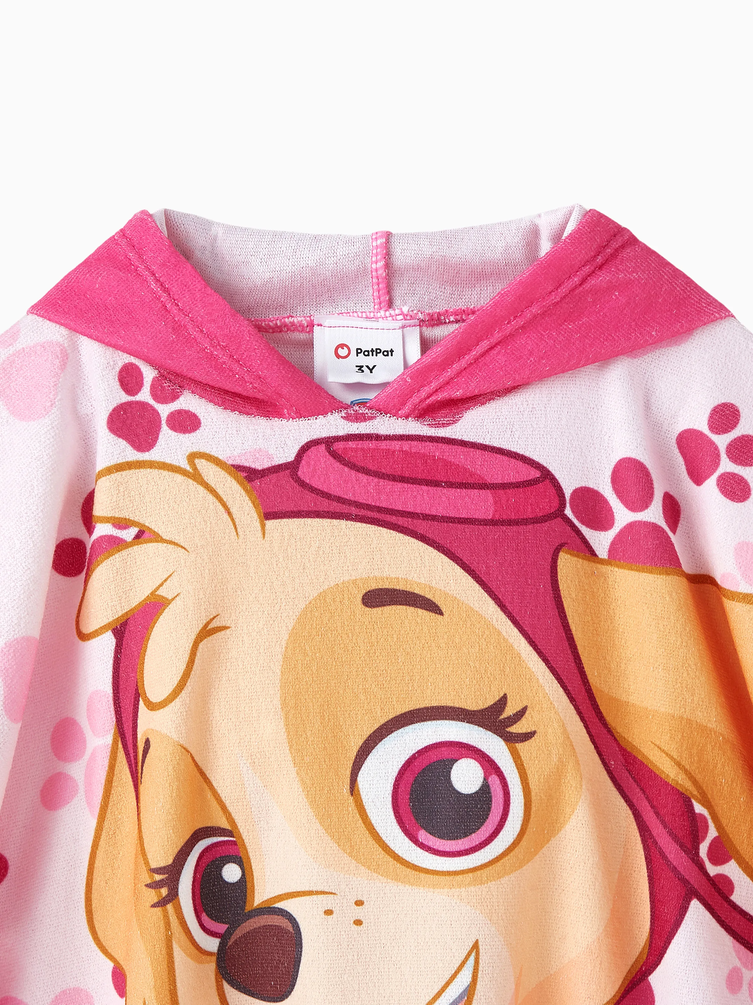 PAW Patrol Toddler Girl Skye Hooded Swimming Towel Pink - Image 4