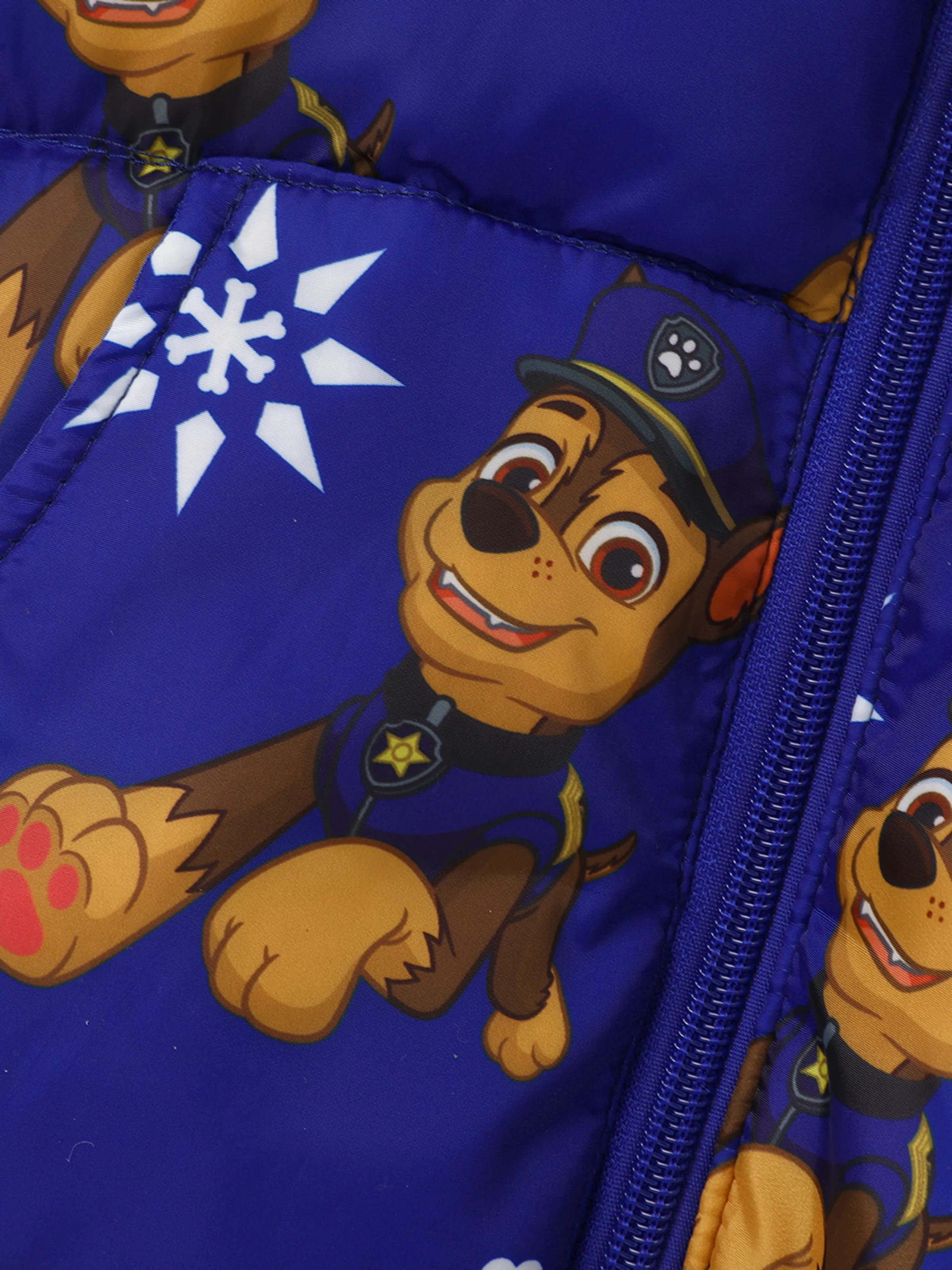 PAW Patrol Toddler Boy Skye Chase Rubble Long-sleeve Hooded Quilted Puffer Jacket Blue - Image 2